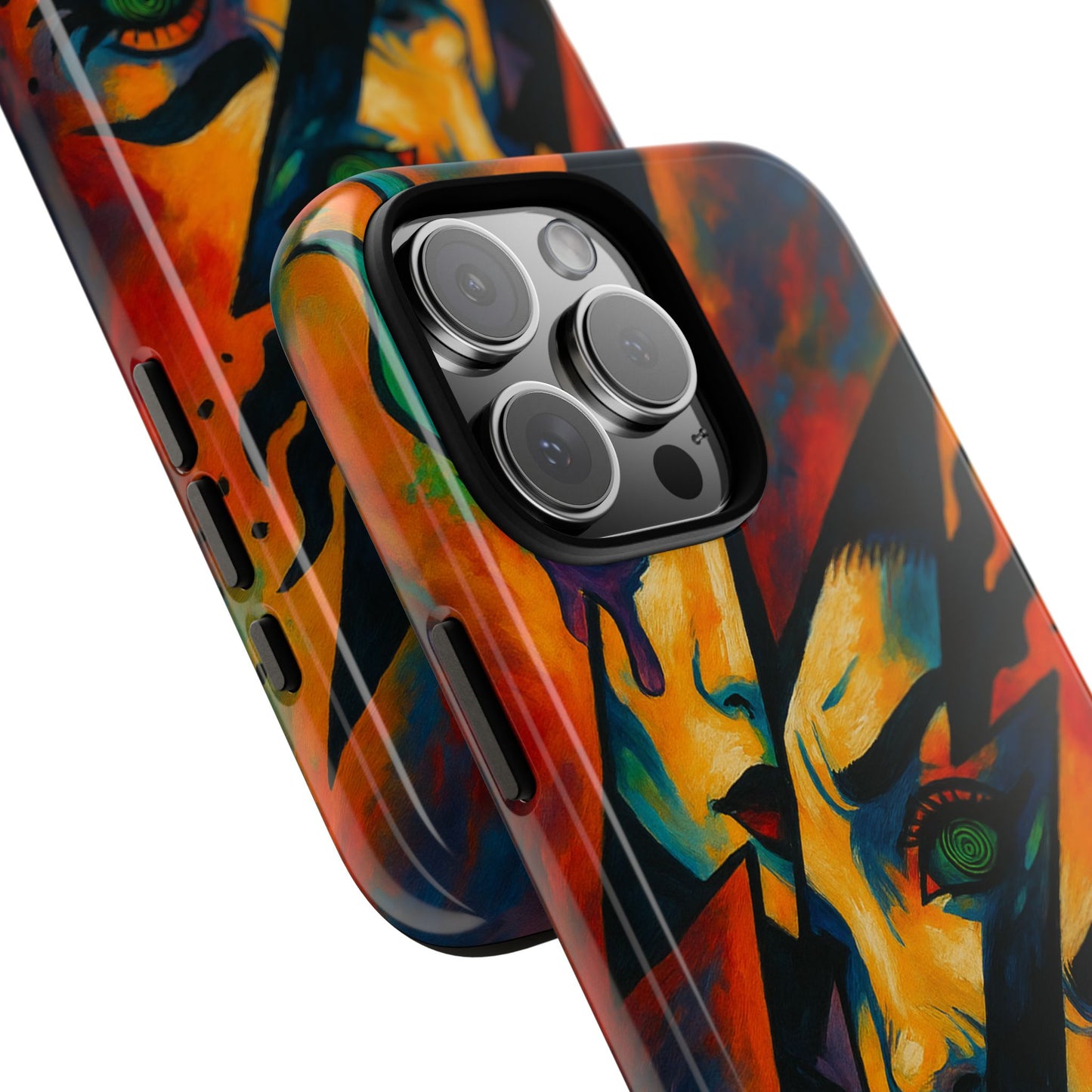 Vibrant Phone Case with Edgy Art, Tough Cases for Trendsetters, Unique Gift for Art Lovers, Colorful Phone Accessory, Protection and Style