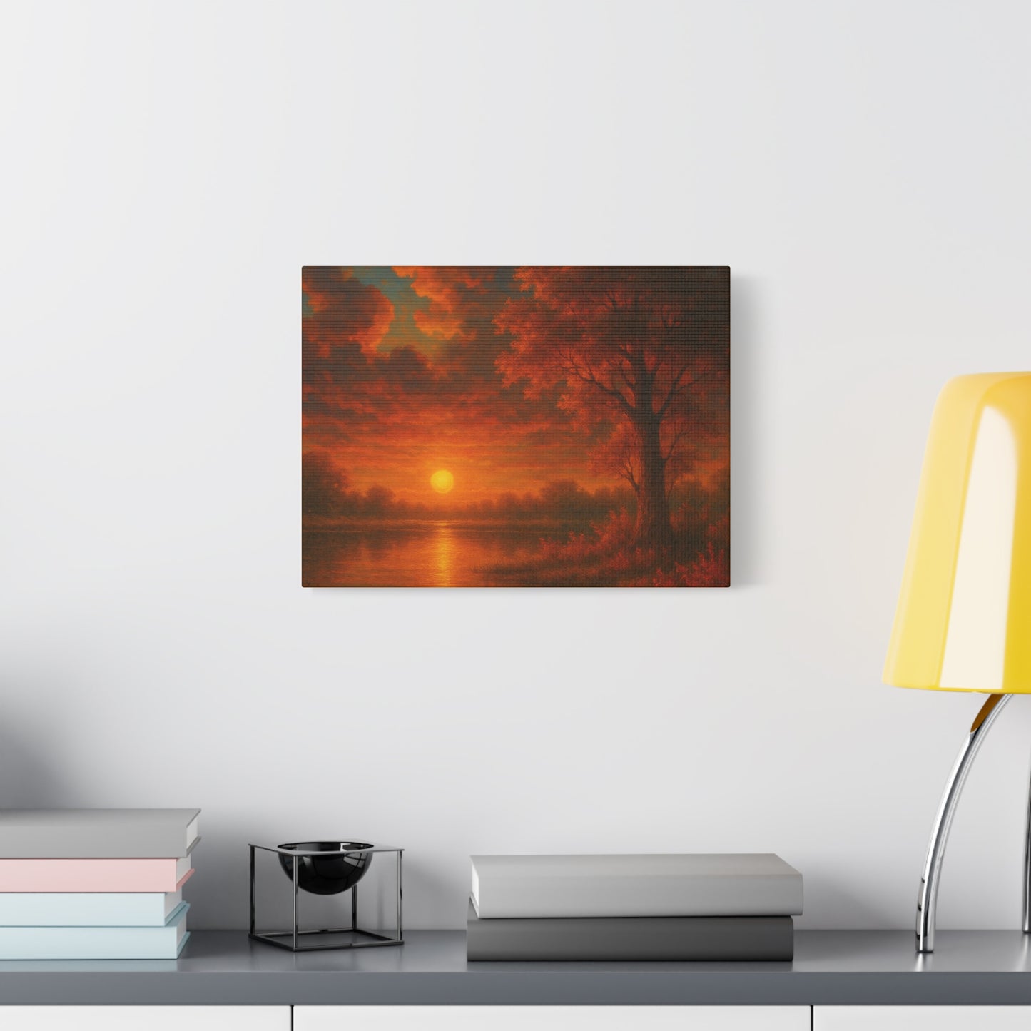 Serene Sunset Canvas Wall Art, Nature Decor, Home Aesthetic, Gift for Art Lovers, Inspiring Wall Hanging, Living Room Decoration