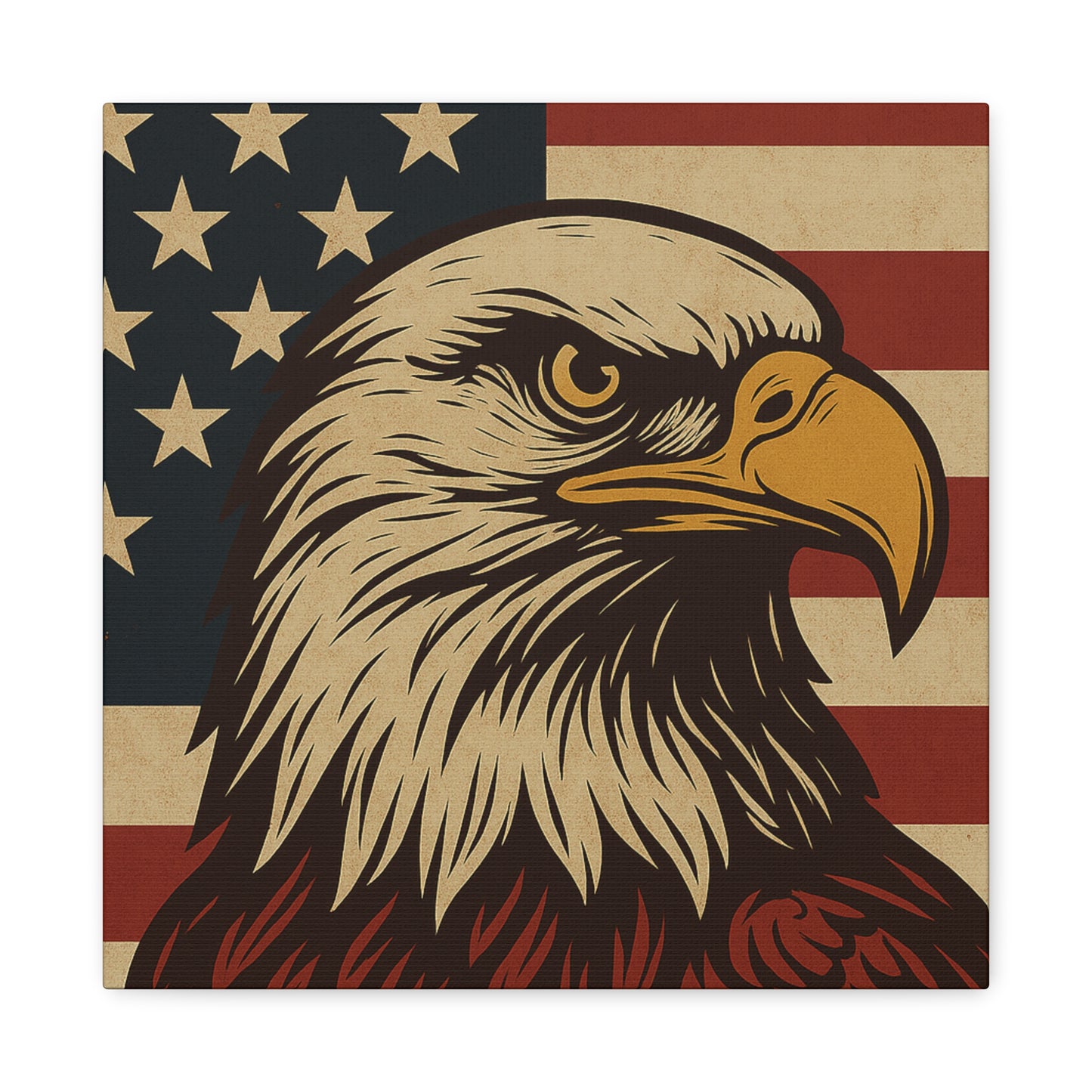 American Pride – Bald Eagle Canvas Art