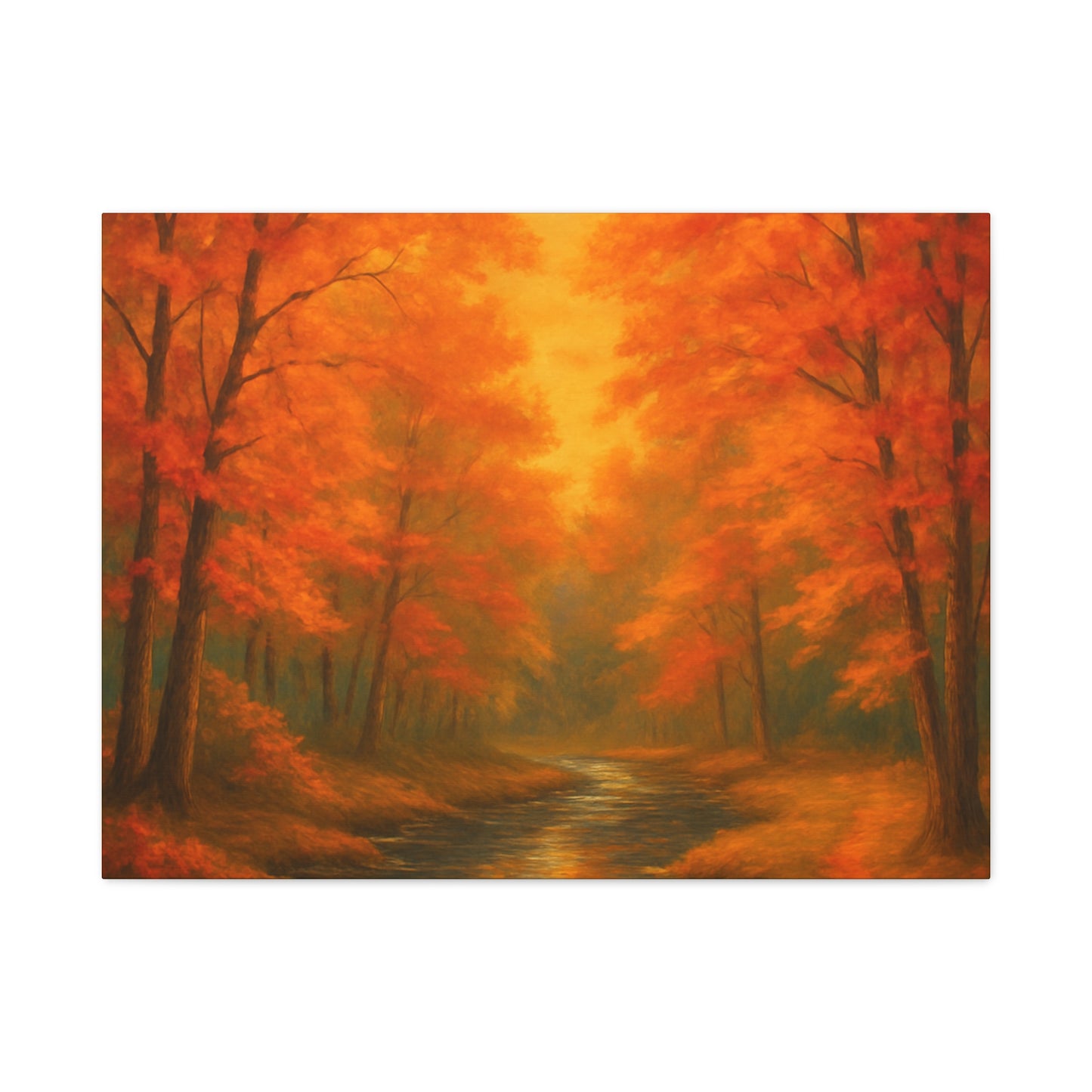 Autumn Forest Canvas Art Print, Fall Home Decor, Cozy Wall Art, Nature Inspired Gallery, Seasonal Decoration