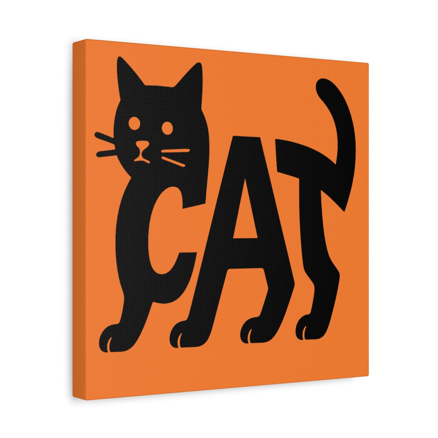 Cat-Themed Matte Canvas Art, Cute Cat Decor, Halloween Wall Art, Pet Lover Gift, Cat Lover Home Decor, Black Cat Artwork