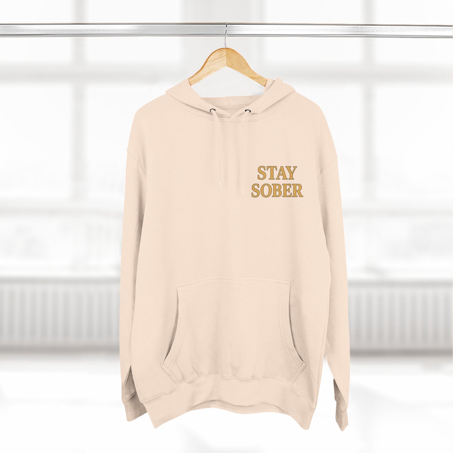 Samurai hoodie- Stay Sober, Defend Peace | Cozy Sweatshirt for Wellness, Gratitude Gifts, Motivation, Mindfulness