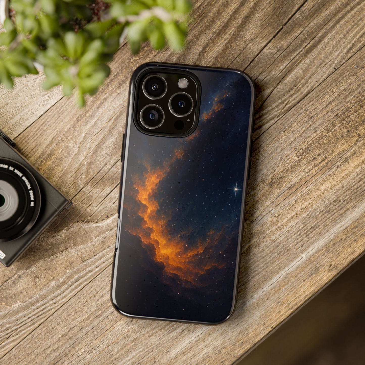 Stellar Flame – Cosmic Nebula Art Phone Case