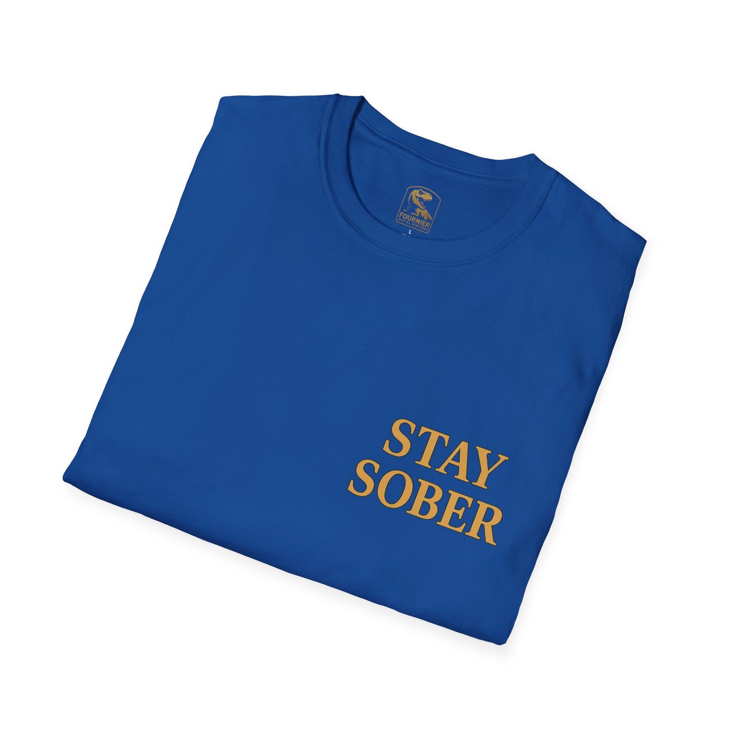 Unisex Softstyle T-Shirt - Stay Sober & Defend Peace Design, Casual Streetwear, Gift for Recovery Support, Positive Vibes, Everyday Wear