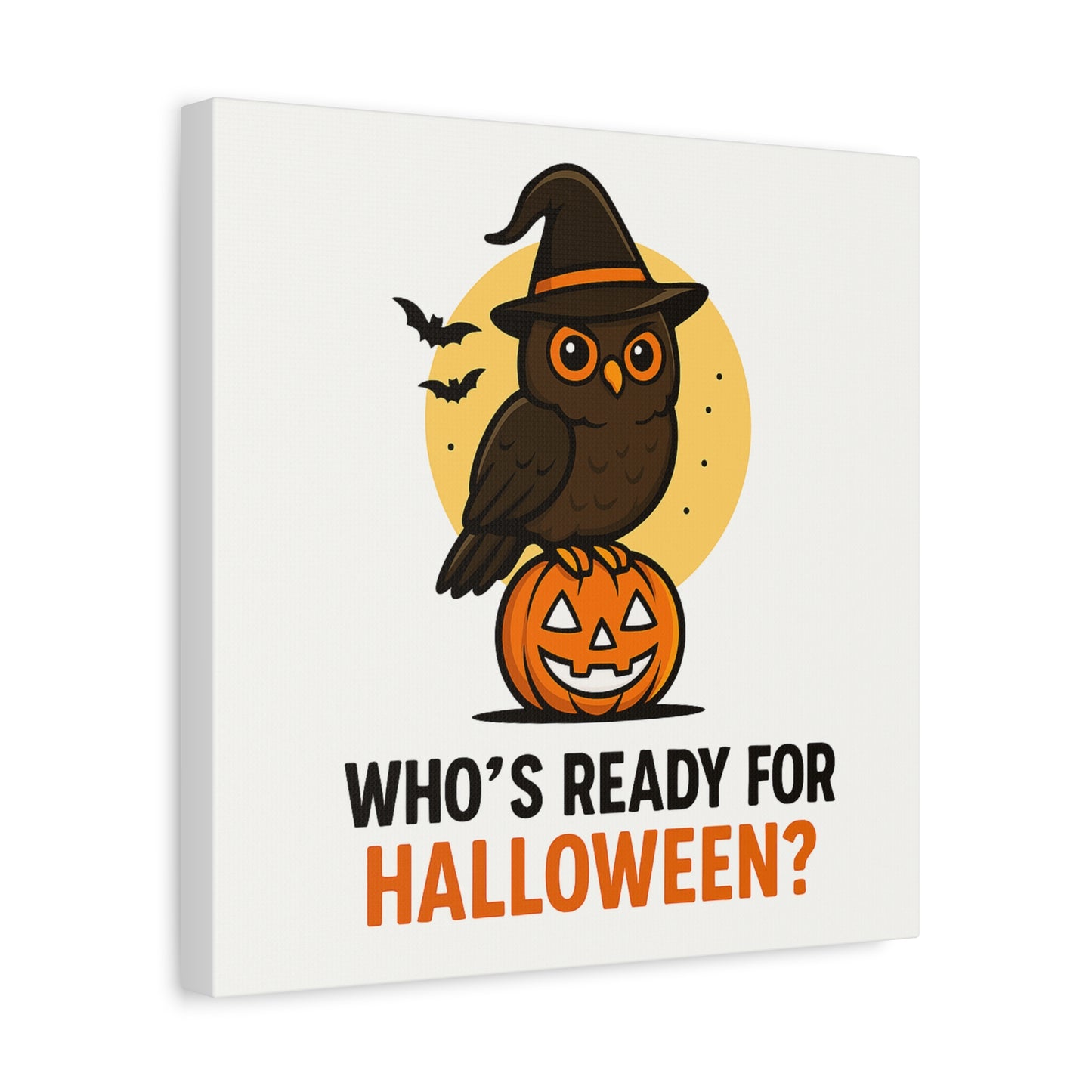 Halloween Owl Canvas Wall Art, Spooky Decor, Fall Home Decor, Holiday Wall Decor, Gift for Halloween Lovers