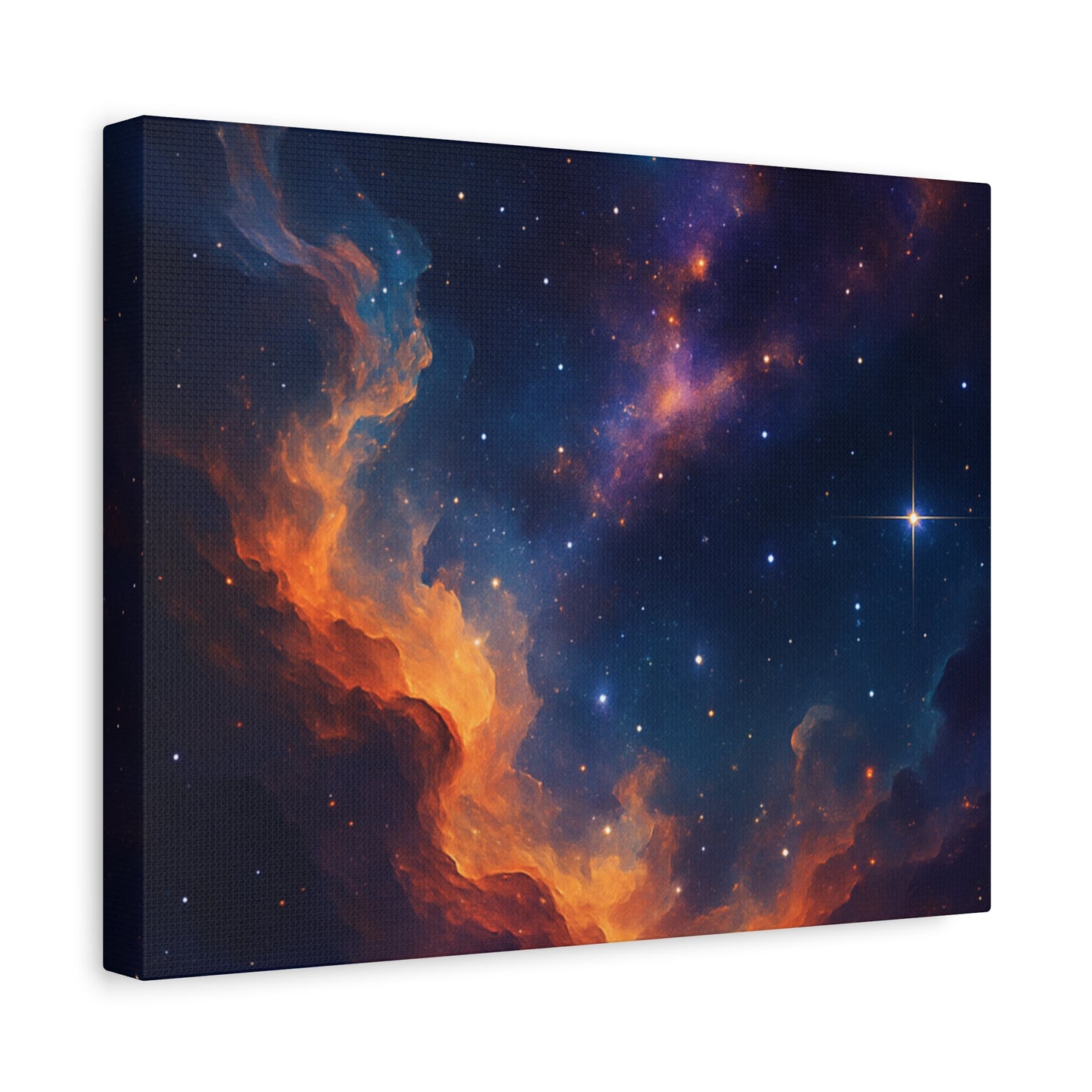 Stellar Flame – Nebula Canvas Art