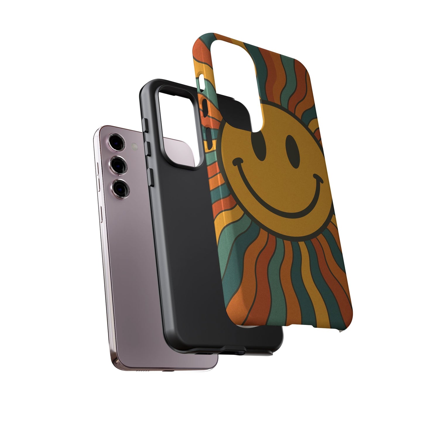 Colorful Smiley Phone Case, Retro Vibe Phone Cover, Cute Gift for Kids and Adults, Fun Protector for Everyday Use, Eco-Friendly Merchandise