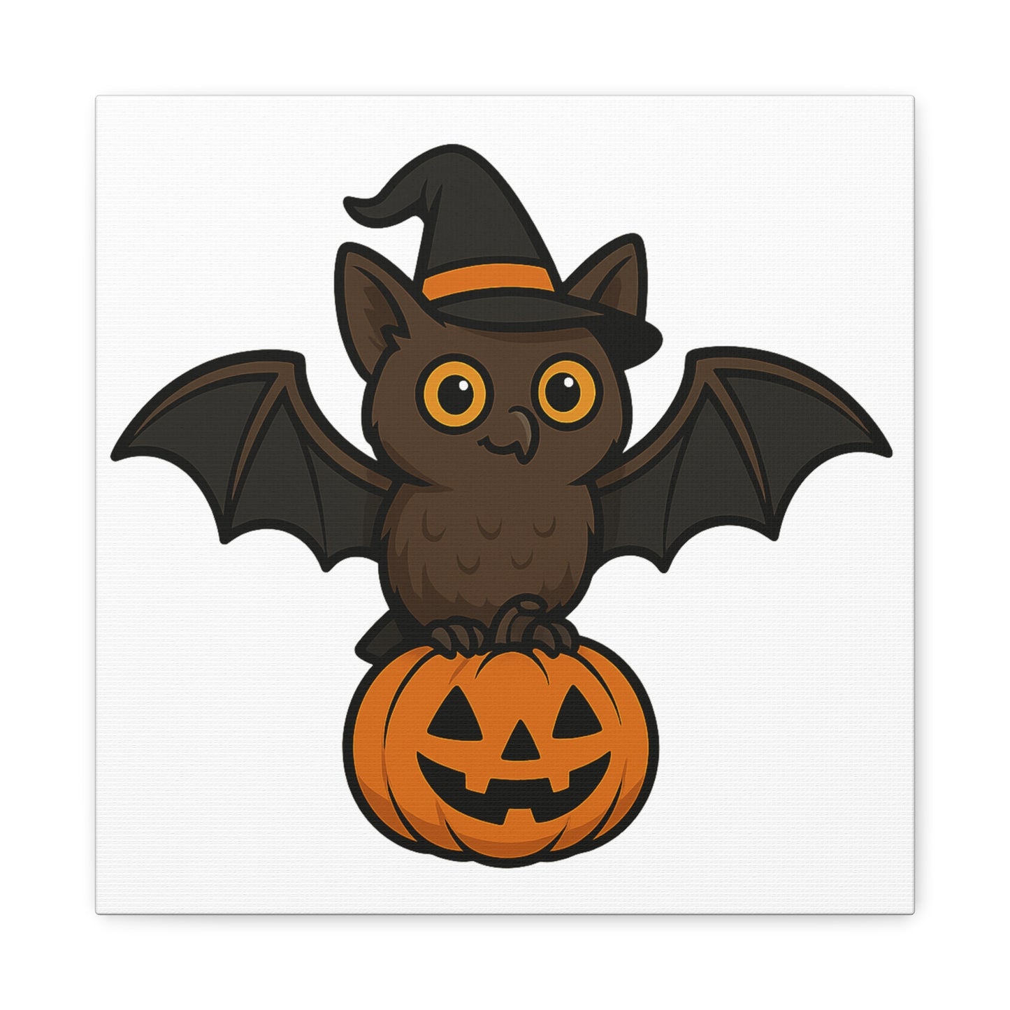 Halloween Owl Canvas Wall Art, Cute Owl Decor, Fall Home Decoration, Spooky Gothic Art, Kids Room Wall Decor, Fun Autumn Decor
