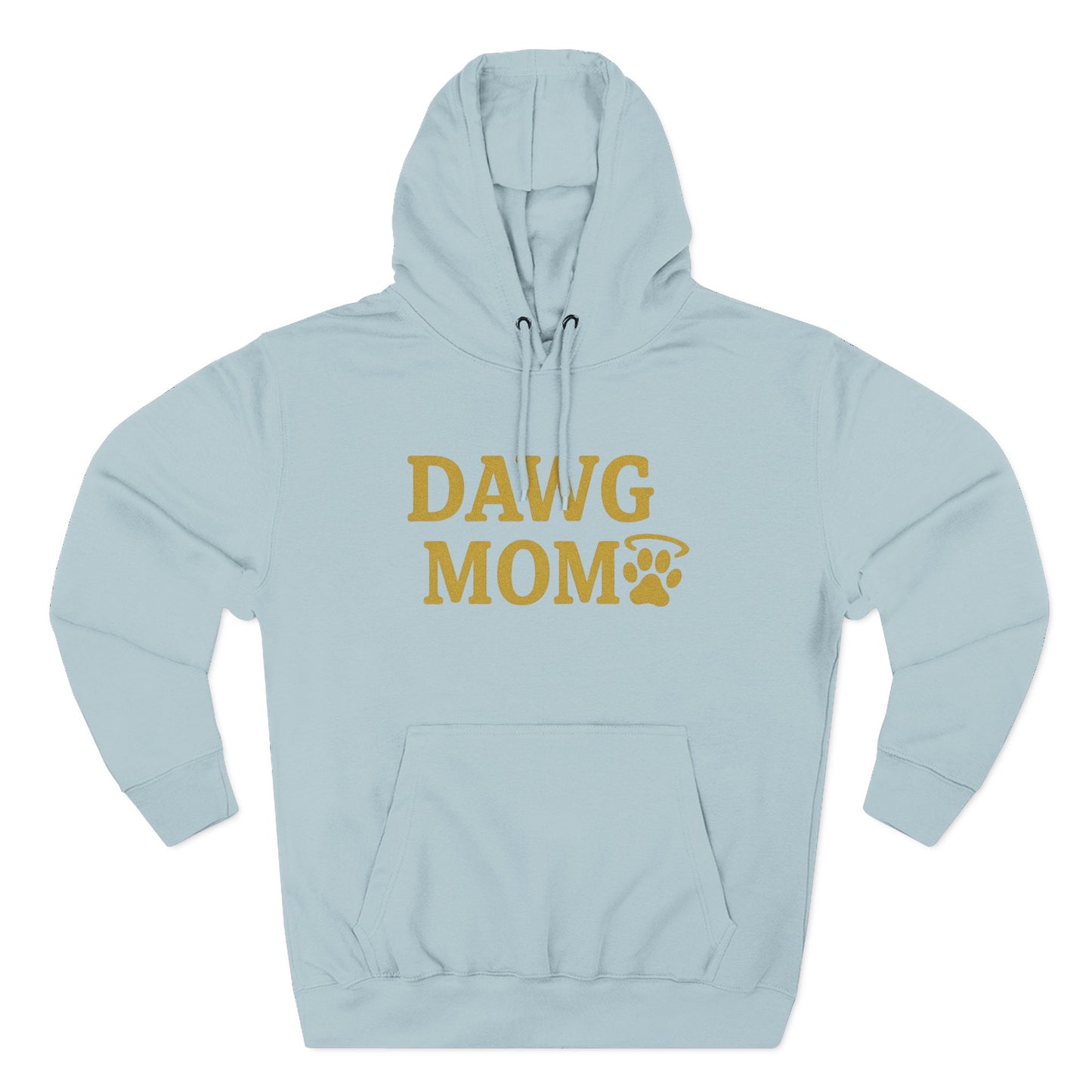 Dawg Mom Three-Panel Fleece Hoodie, Cozy Pet Lover Gift, Halloween Apparel, Comfortable Casual Wear, Bone Skeleton Design