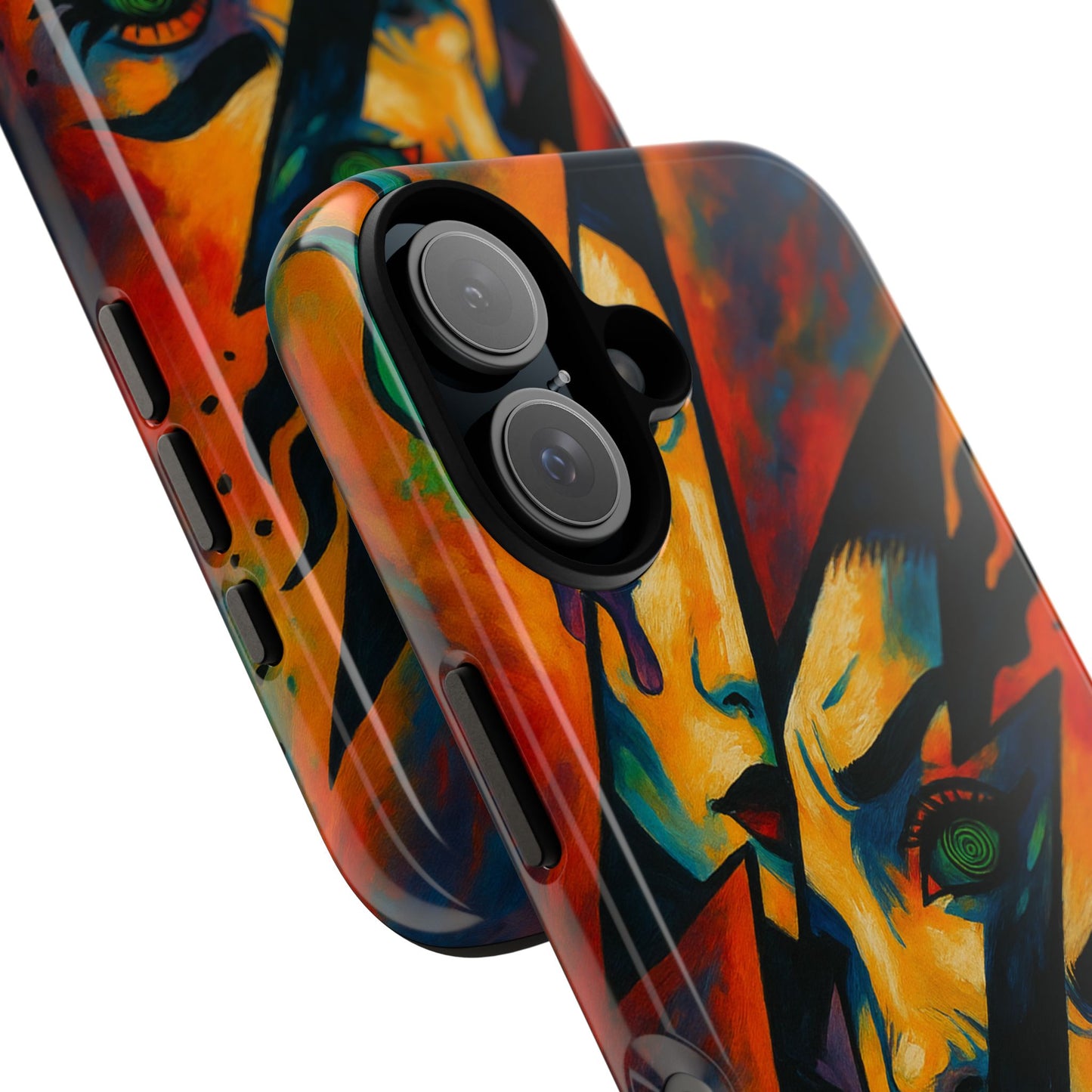 Vibrant Phone Case with Edgy Art, Tough Cases for Trendsetters, Unique Gift for Art Lovers, Colorful Phone Accessory, Protection and Style