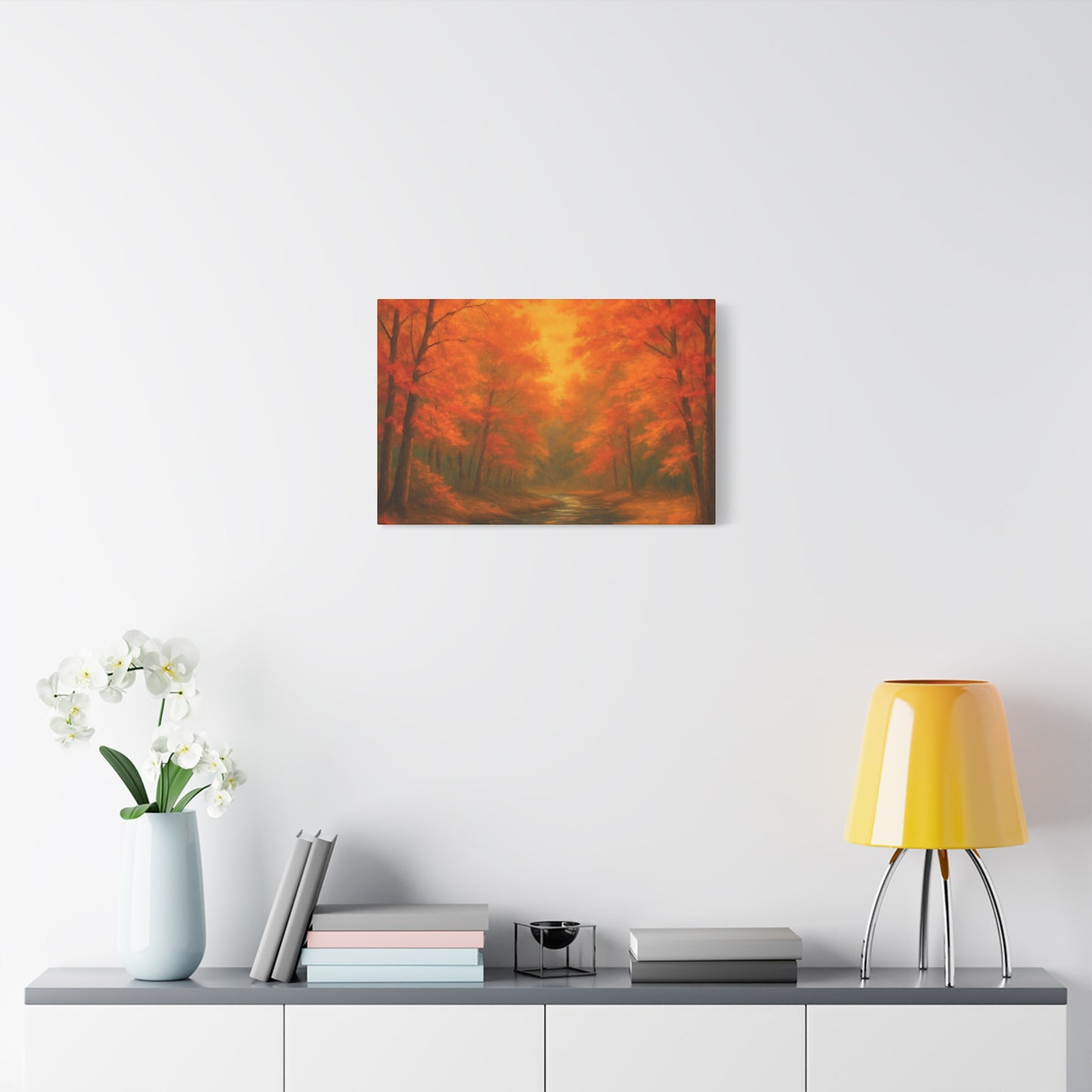 Autumn Forest Canvas Art Print, Fall Home Decor, Cozy Wall Art, Nature Inspired Gallery, Seasonal Decoration