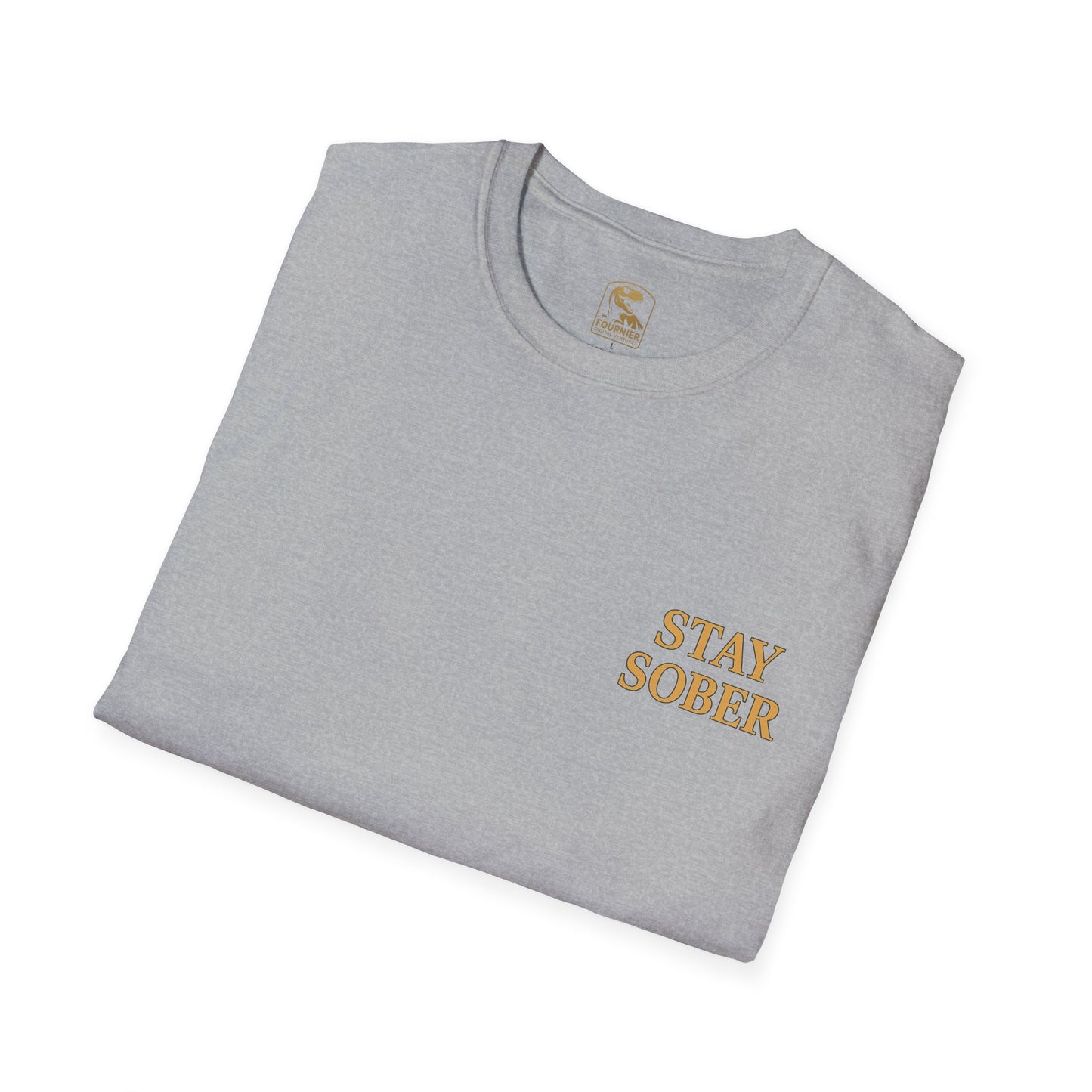 Sobriety Motivation Tee Shirt - Unisex Softstyle T-Shirt All Gas No Breaks Stay Strong Be Real