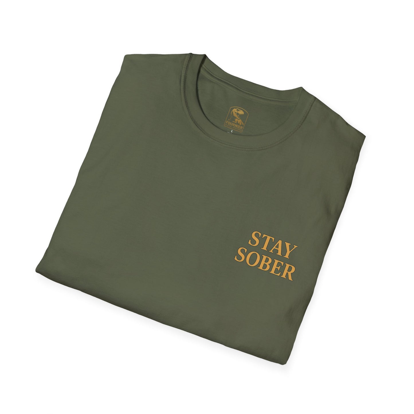 Sobriety Motivation Tee Shirt - Unisex Softstyle T-Shirt All Gas No Breaks Stay Strong Be Real