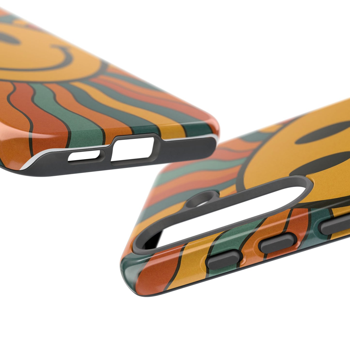 Colorful Smiley Phone Case, Retro Vibe Phone Cover, Cute Gift for Kids and Adults, Fun Protector for Everyday Use, Eco-Friendly Merchandise