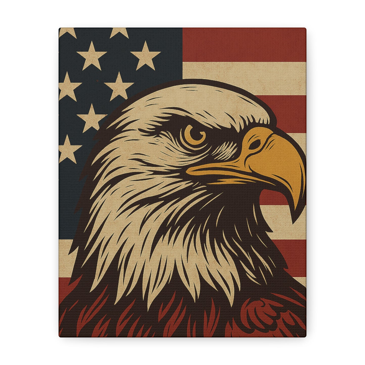 American Pride – Bald Eagle Canvas Art