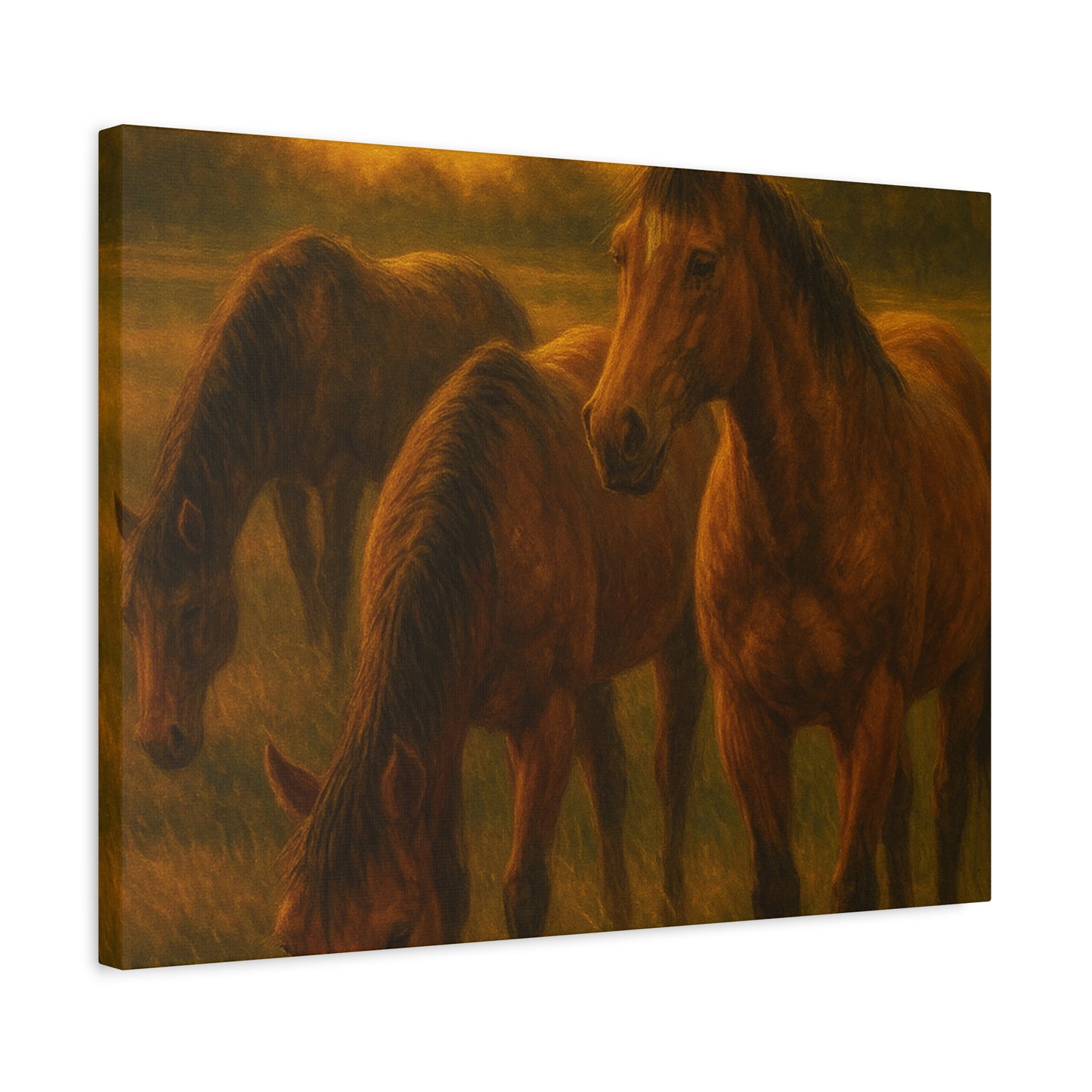 Rustic Horse Artwork Canvas, Equine Home Decor, Horse Lover Gift, Farmhouse Wall Art, Equestrian Decor, Nature Inspired