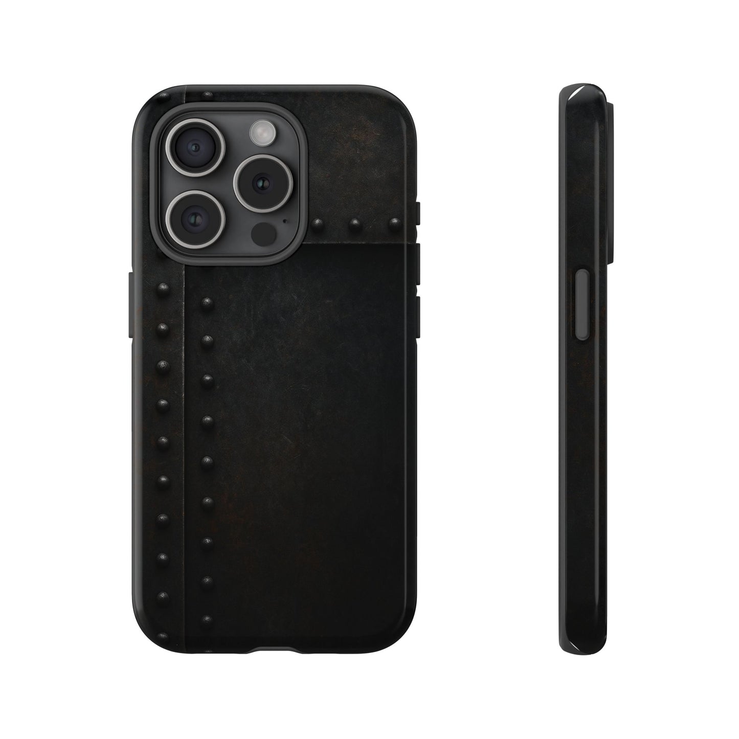 Steel & Smoke – Riveted Shadows Phone Case