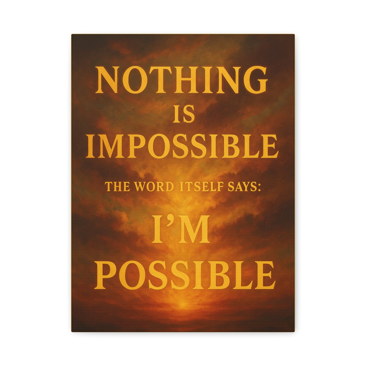 Inspirational Canvas Print, Motivational Wall Art, Positive Quote Decor, Home Office Wall Art, Gift for Dreamers