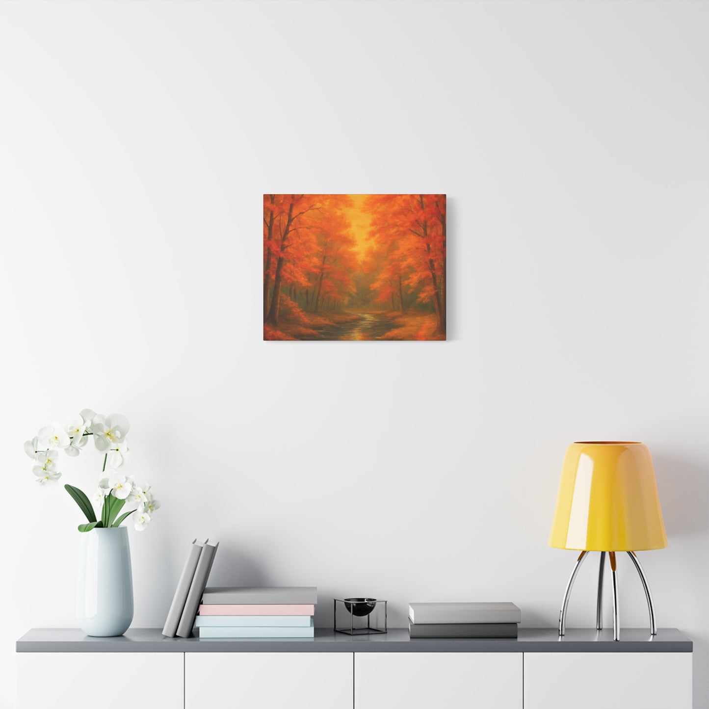 Autumn Forest Canvas Art Print, Fall Home Decor, Cozy Wall Art, Nature Inspired Gallery, Seasonal Decoration