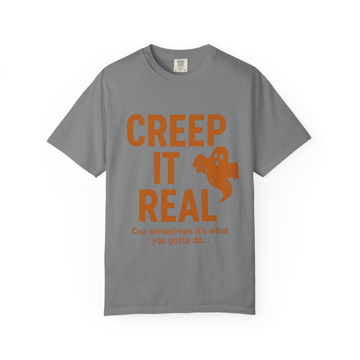 Creep It Real Unisex T-Shirt - Fun Halloween Apparel, Ghost Graphic Tee, Casual Style, Unique Gift for Friends, Halloween Party Outfit