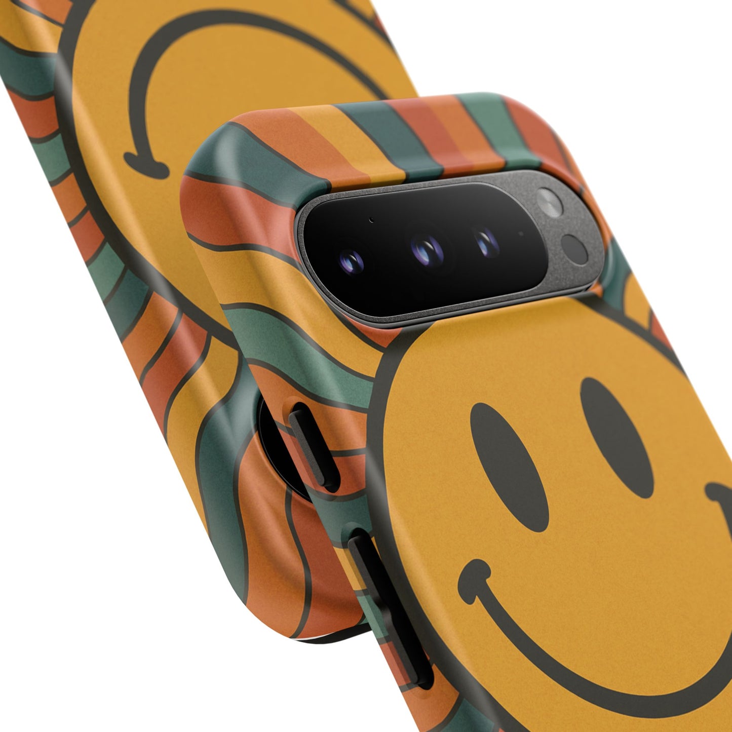 Colorful Smiley Phone Case, Retro Vibe Phone Cover, Cute Gift for Kids and Adults, Fun Protector for Everyday Use, Eco-Friendly Merchandise