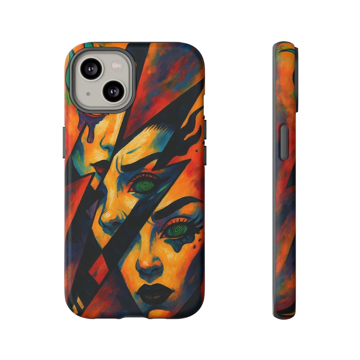 Vibrant Phone Case with Edgy Art, Tough Cases for Trendsetters, Unique Gift for Art Lovers, Colorful Phone Accessory, Protection and Style
