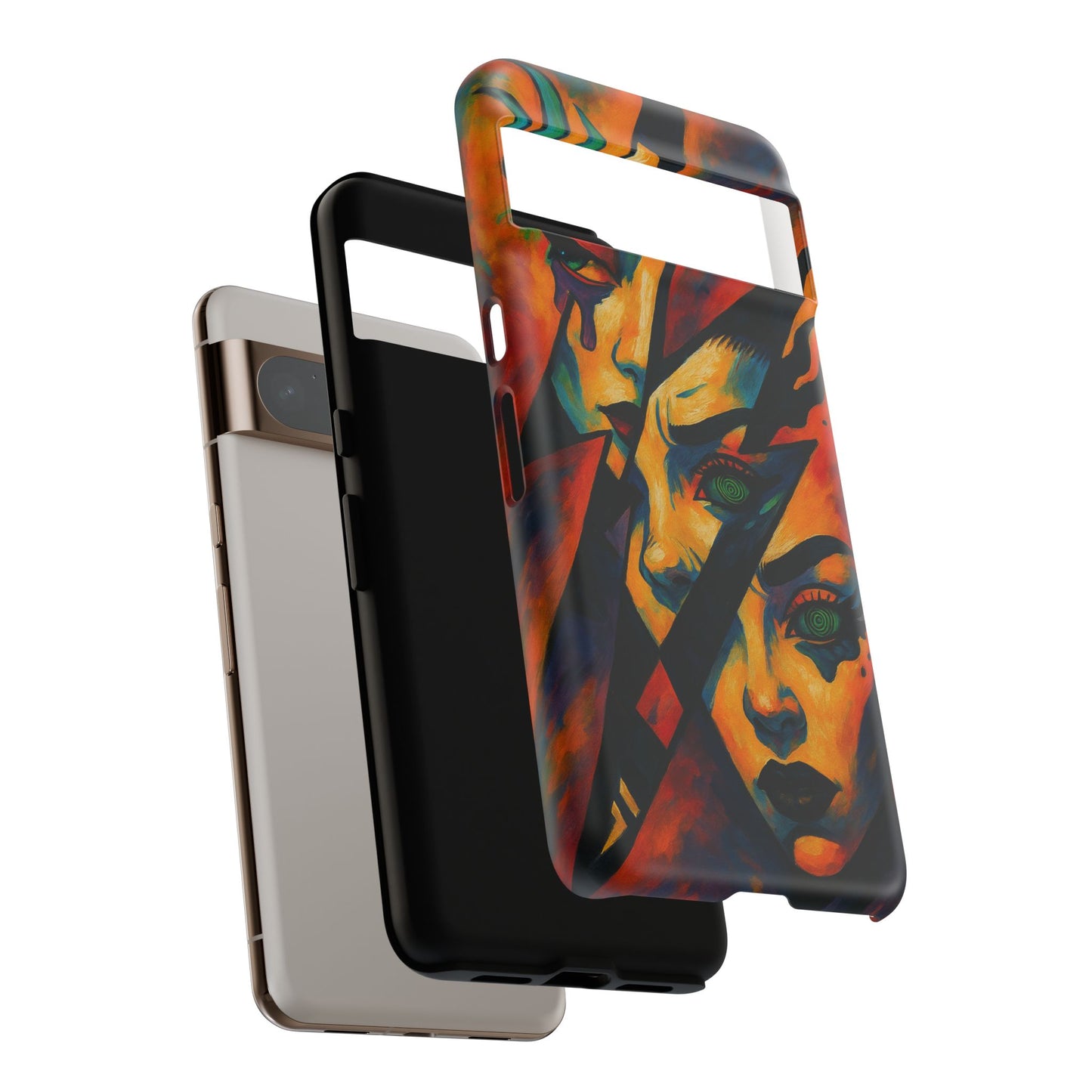 Vibrant Phone Case with Edgy Art, Tough Cases for Trendsetters, Unique Gift for Art Lovers, Colorful Phone Accessory, Protection and Style