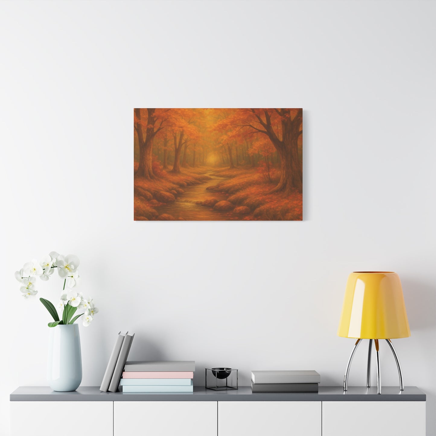 Autumn Landscape Canvas Print, Cozy Home Decor, Fall Wall Art, Nature Inspired Gift, Thanksgiving Decoration