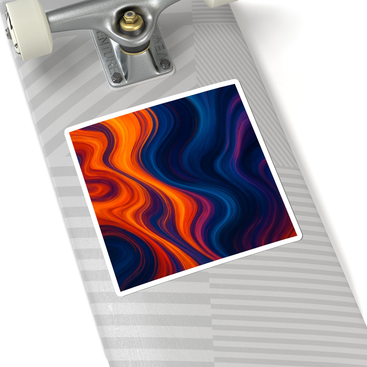 Vivid Wave Kiss-Cut Stickers, Colorful Laptop Decals, Vibrant Wall Art, Creative Scrapbooking Supplies, Fun Gift for Art Lovers