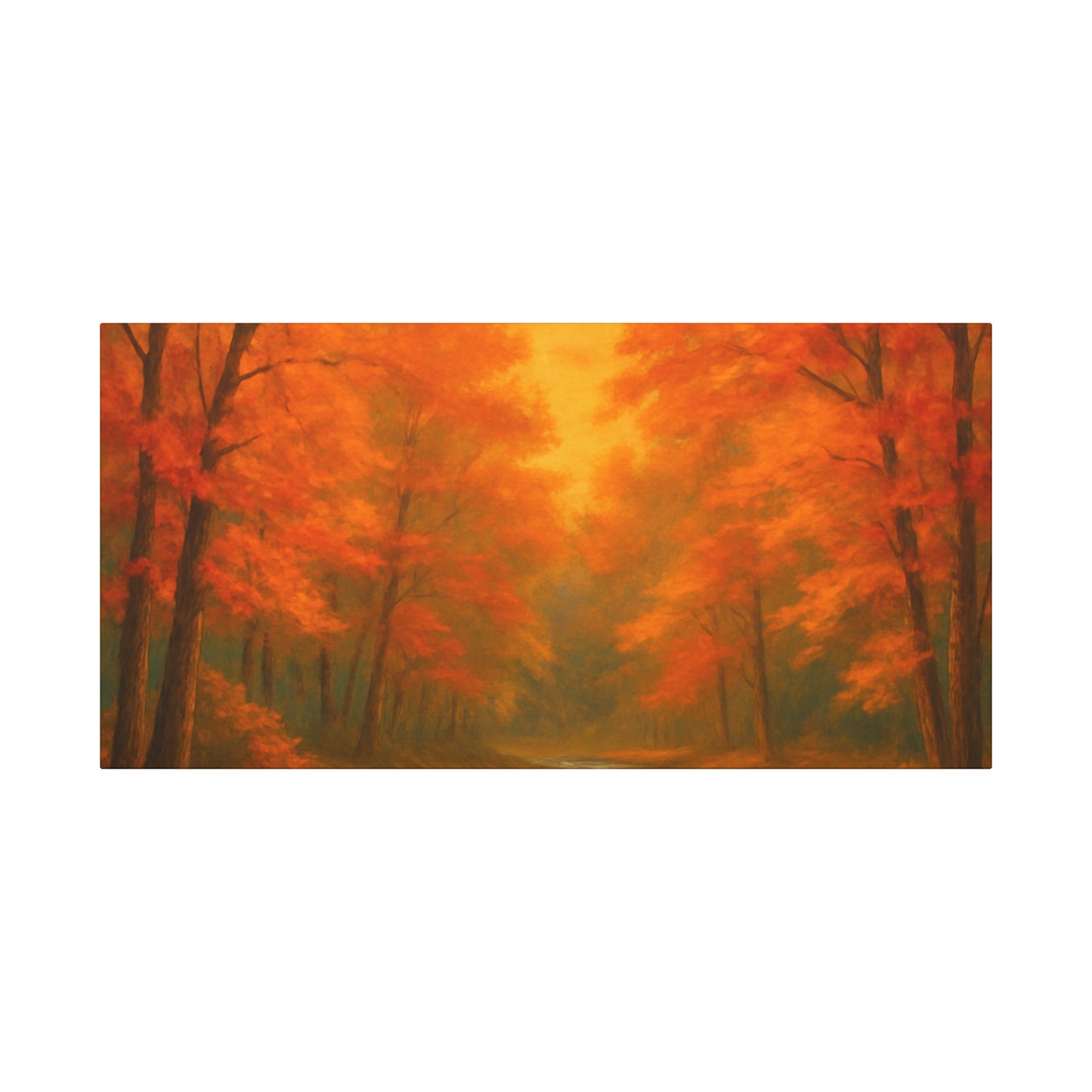 Autumn Forest Canvas Art Print, Fall Home Decor, Cozy Wall Art, Nature Inspired Gallery, Seasonal Decoration