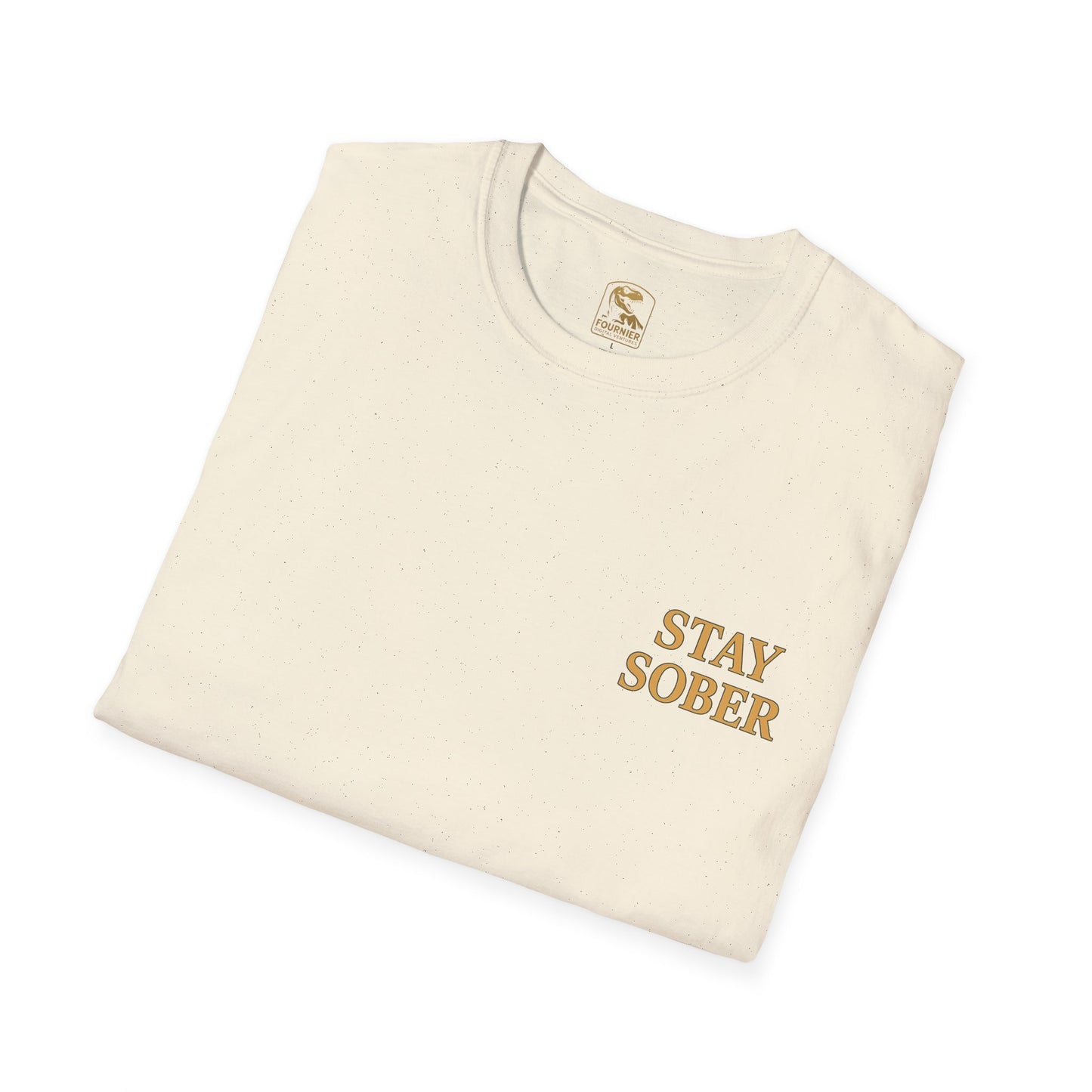 Sobriety Motivation Tee Shirt - Unisex Softstyle T-Shirt All Gas No Breaks Stay Strong Be Real
