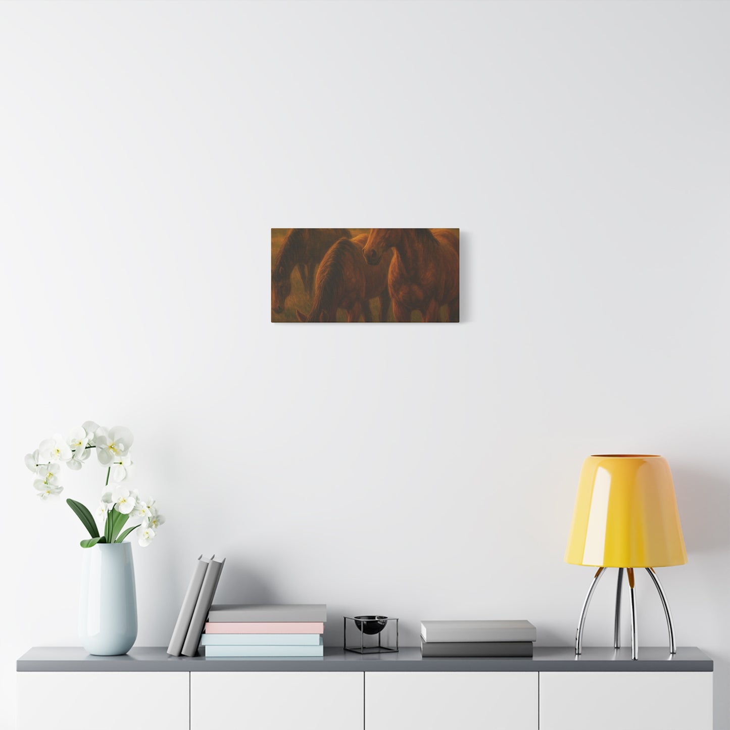 Rustic Horse Artwork Canvas, Equine Home Decor, Horse Lover Gift, Farmhouse Wall Art, Equestrian Decor, Nature Inspired