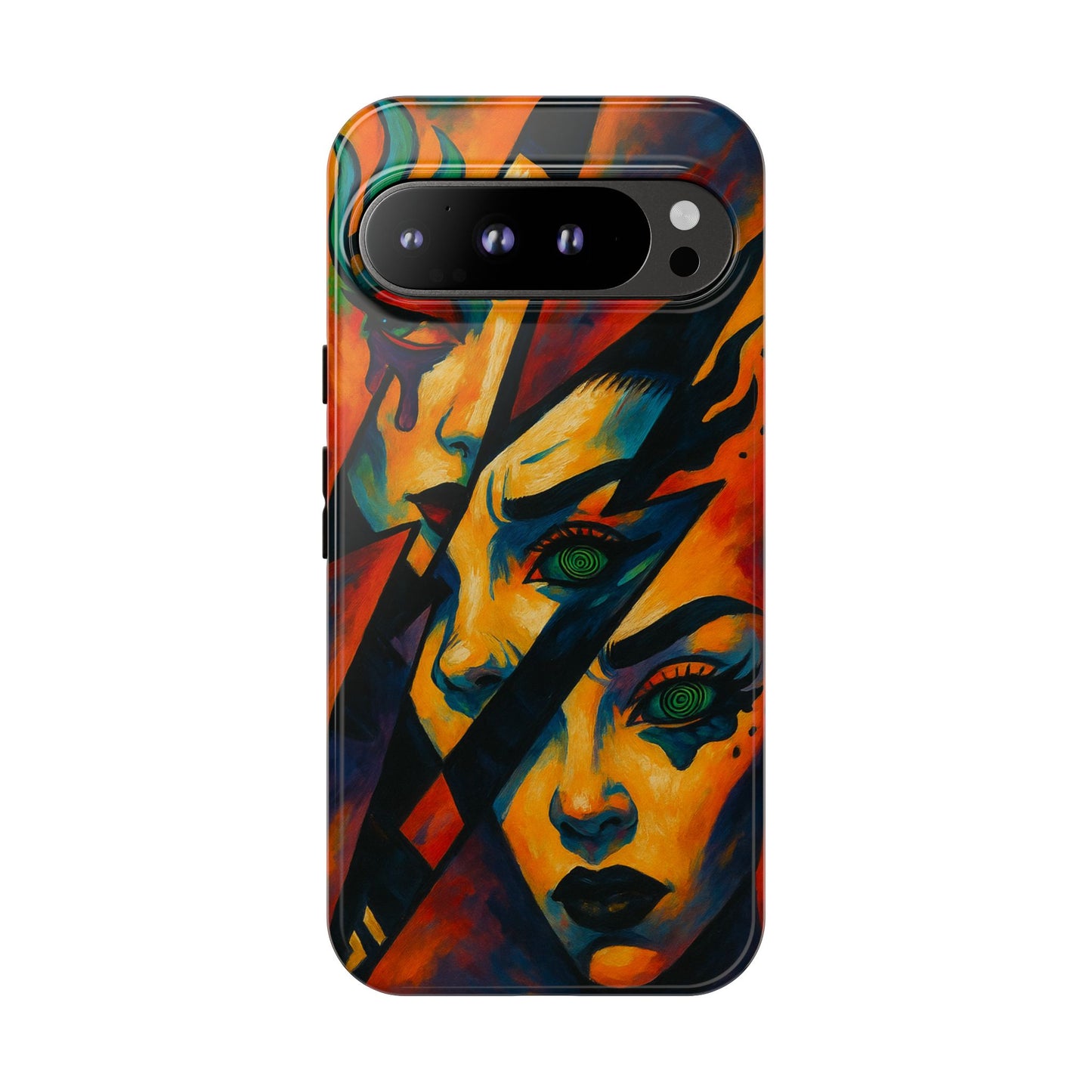 Vibrant Phone Case with Edgy Art, Tough Cases for Trendsetters, Unique Gift for Art Lovers, Colorful Phone Accessory, Protection and Style