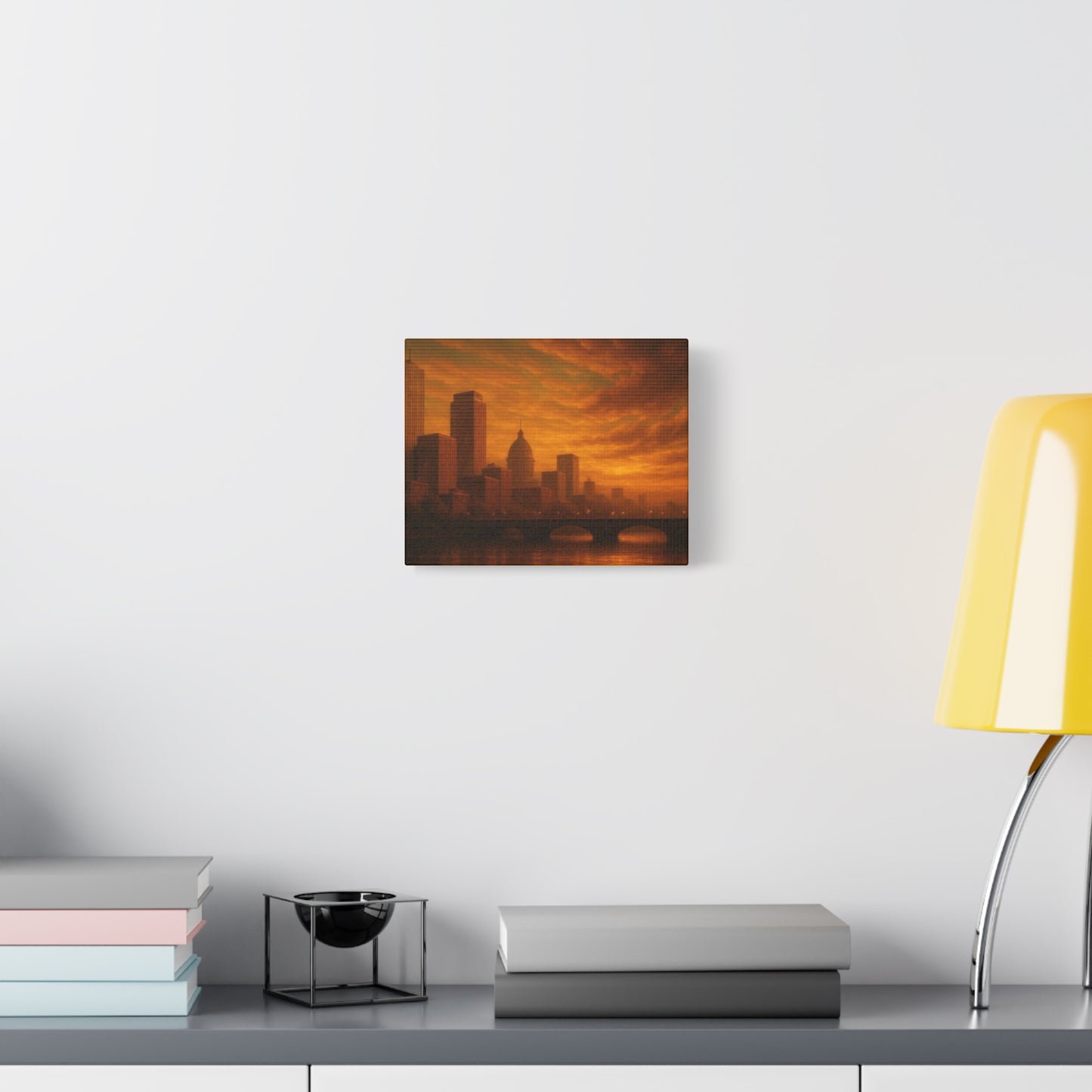 Sunset Cityscape Wall Art, Canvas Print, Home Decor, Urban Landscape, Unique Gift, Modern Art, Interior Design