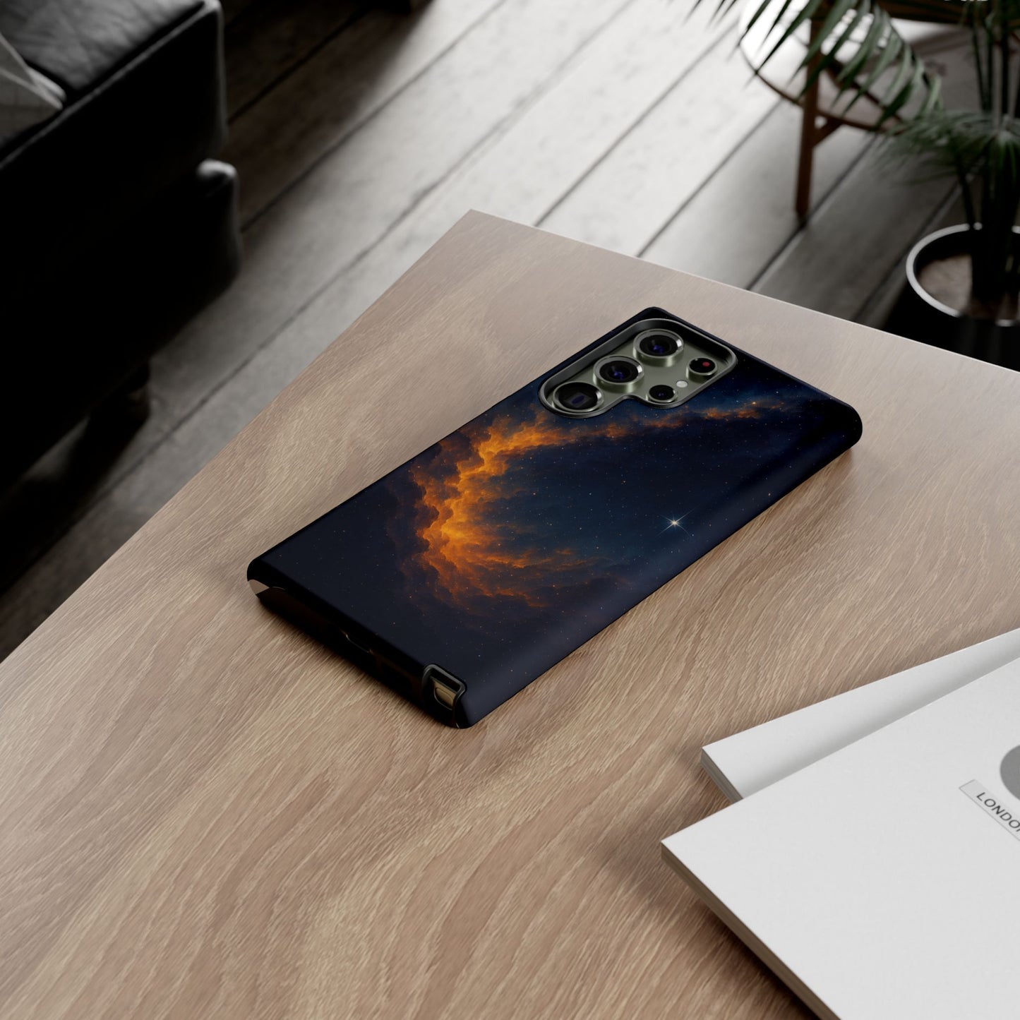 Stellar Flame – Cosmic Nebula Art Phone Case