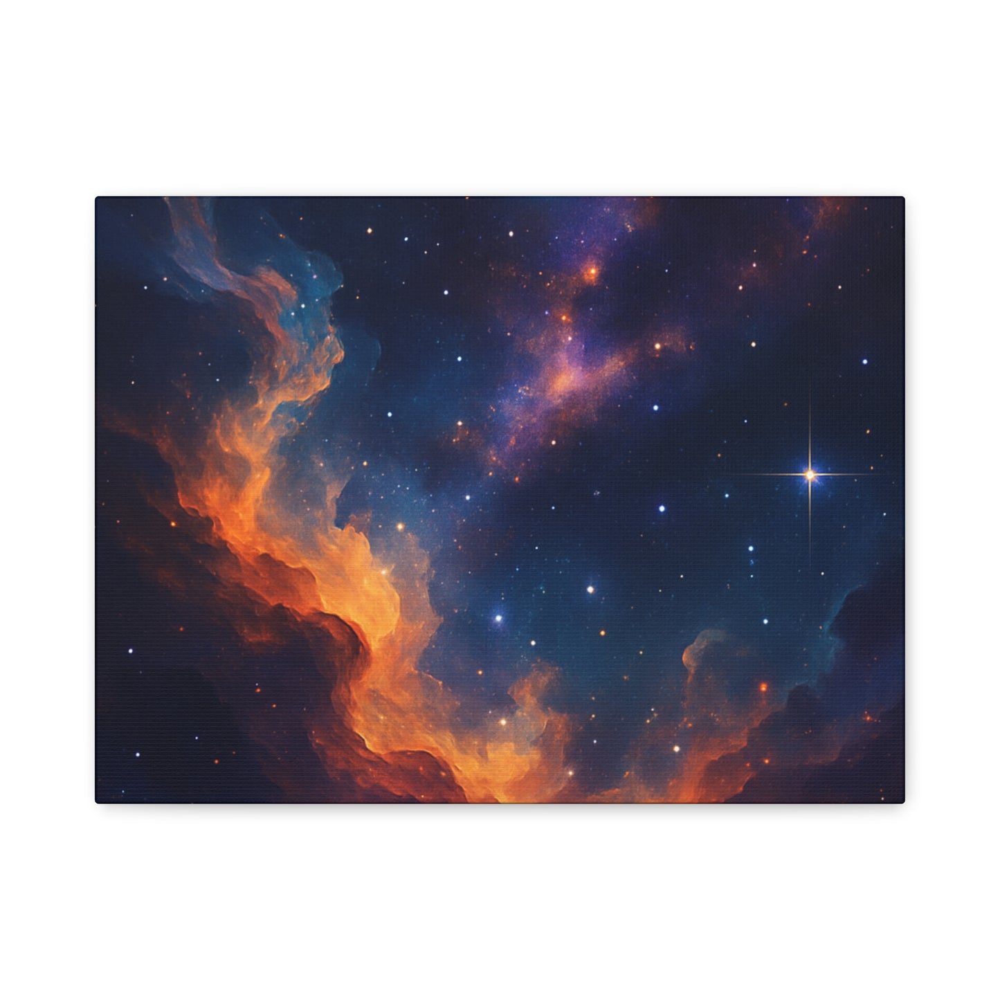 Stellar Flame – Nebula Canvas Art