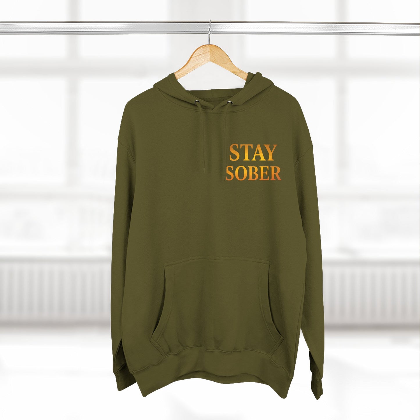 Inspirational Fleece Hoodie, Motivational Gift for Wellness, Stay Sober Apparel, Positive Affirmation Hoodie, Recovery Support Clothing