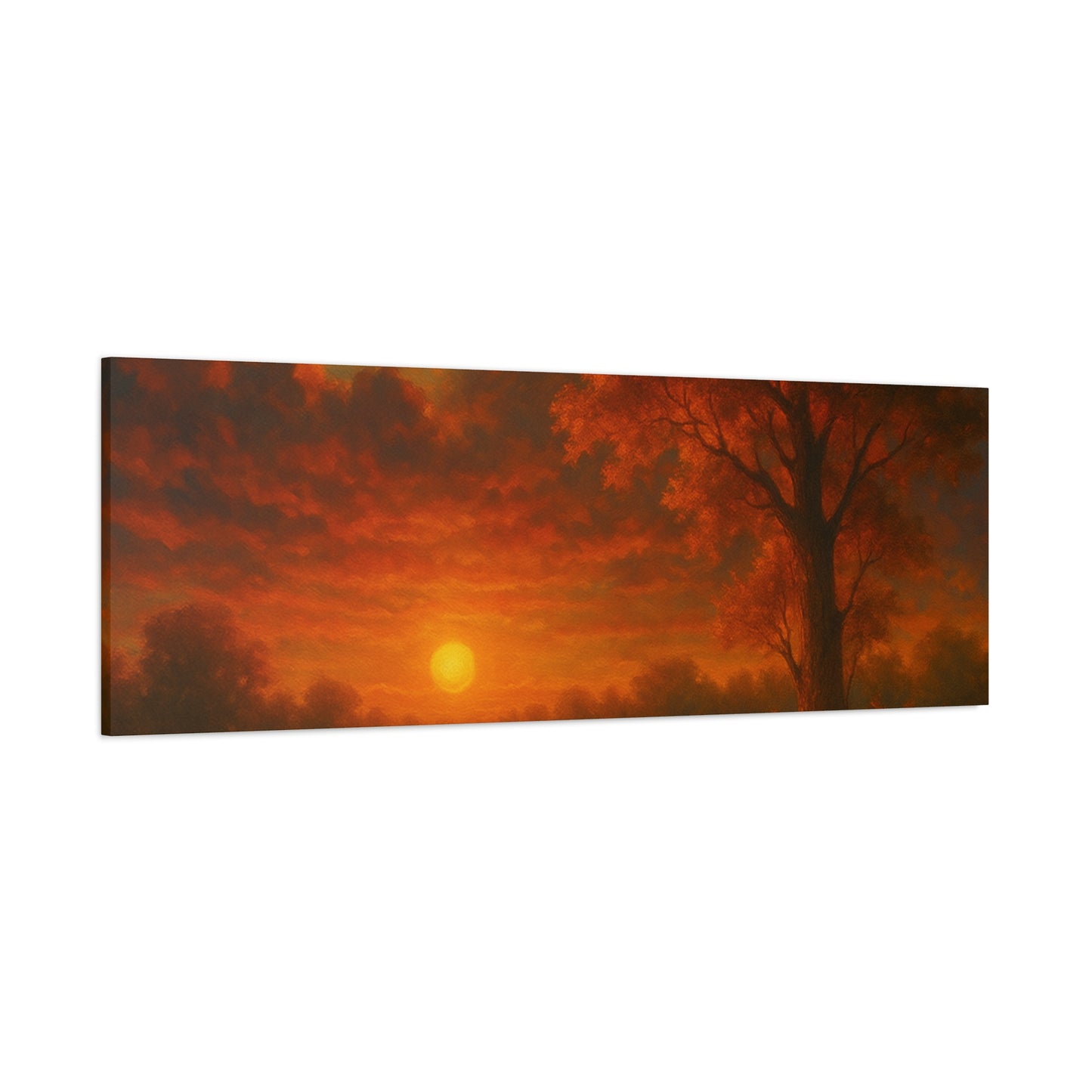 Serene Sunset Canvas Wall Art, Nature Decor, Home Aesthetic, Gift for Art Lovers, Inspiring Wall Hanging, Living Room Decoration