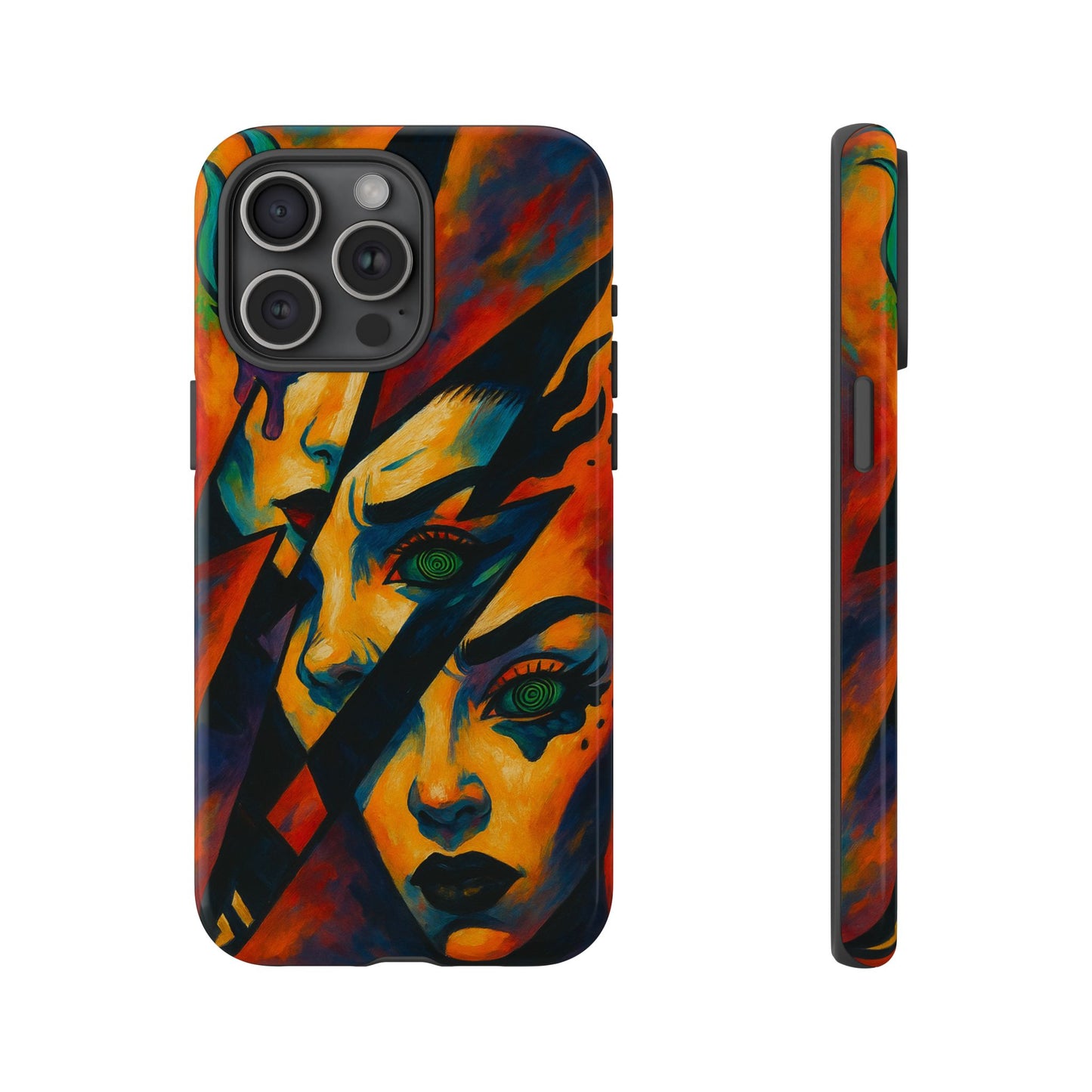 Vibrant Phone Case with Edgy Art, Tough Cases for Trendsetters, Unique Gift for Art Lovers, Colorful Phone Accessory, Protection and Style