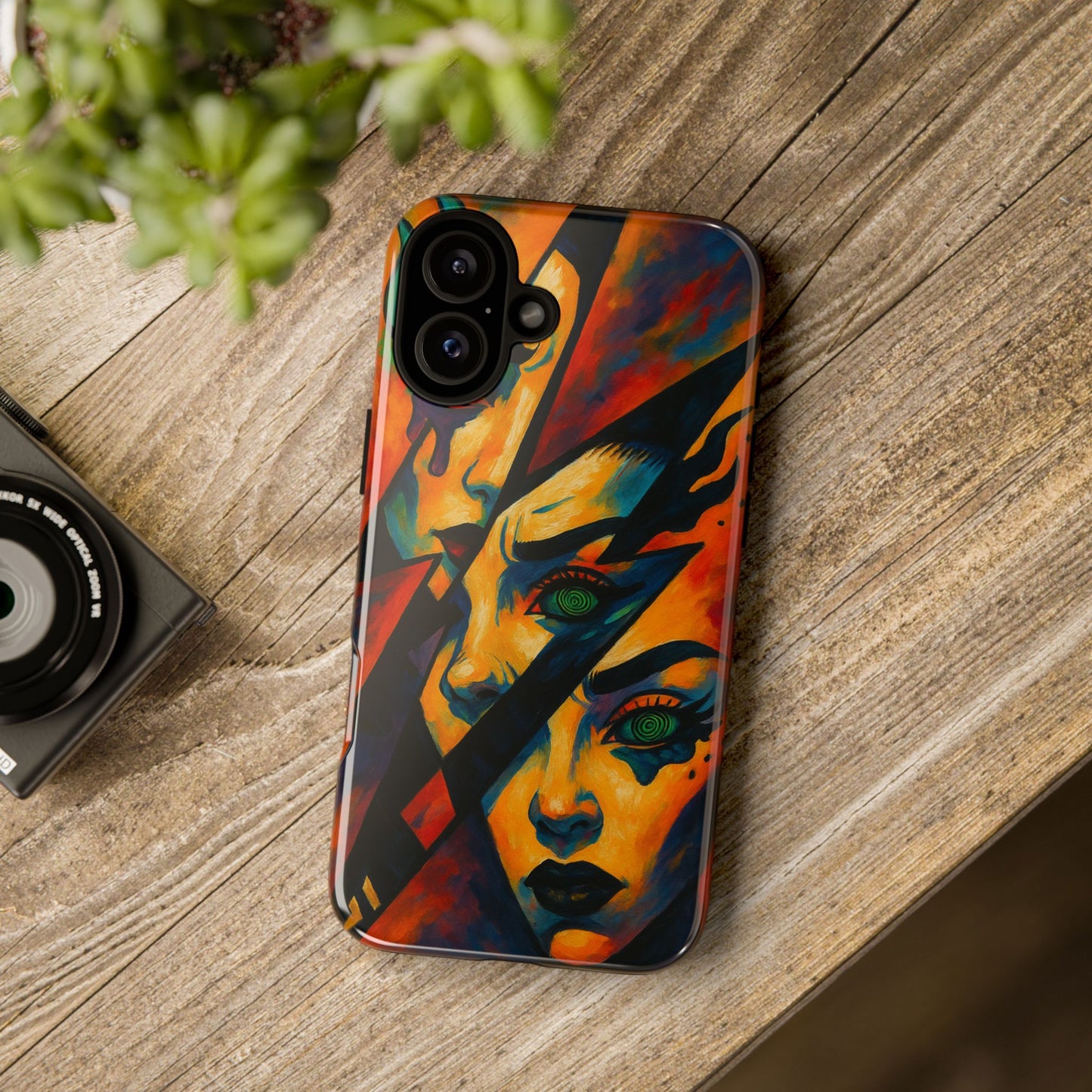 Vibrant Phone Case with Edgy Art, Tough Cases for Trendsetters, Unique Gift for Art Lovers, Colorful Phone Accessory, Protection and Style