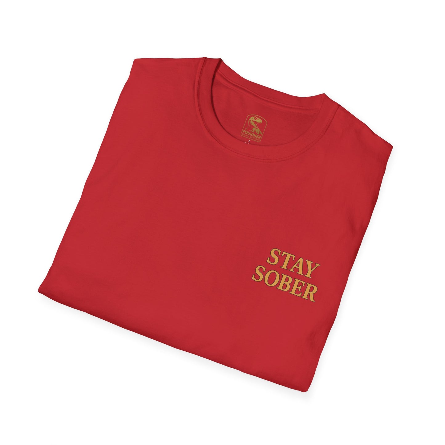Sobriety Motivation Tee Shirt - Unisex Softstyle T-Shirt All Gas No Breaks Stay Strong Be Real