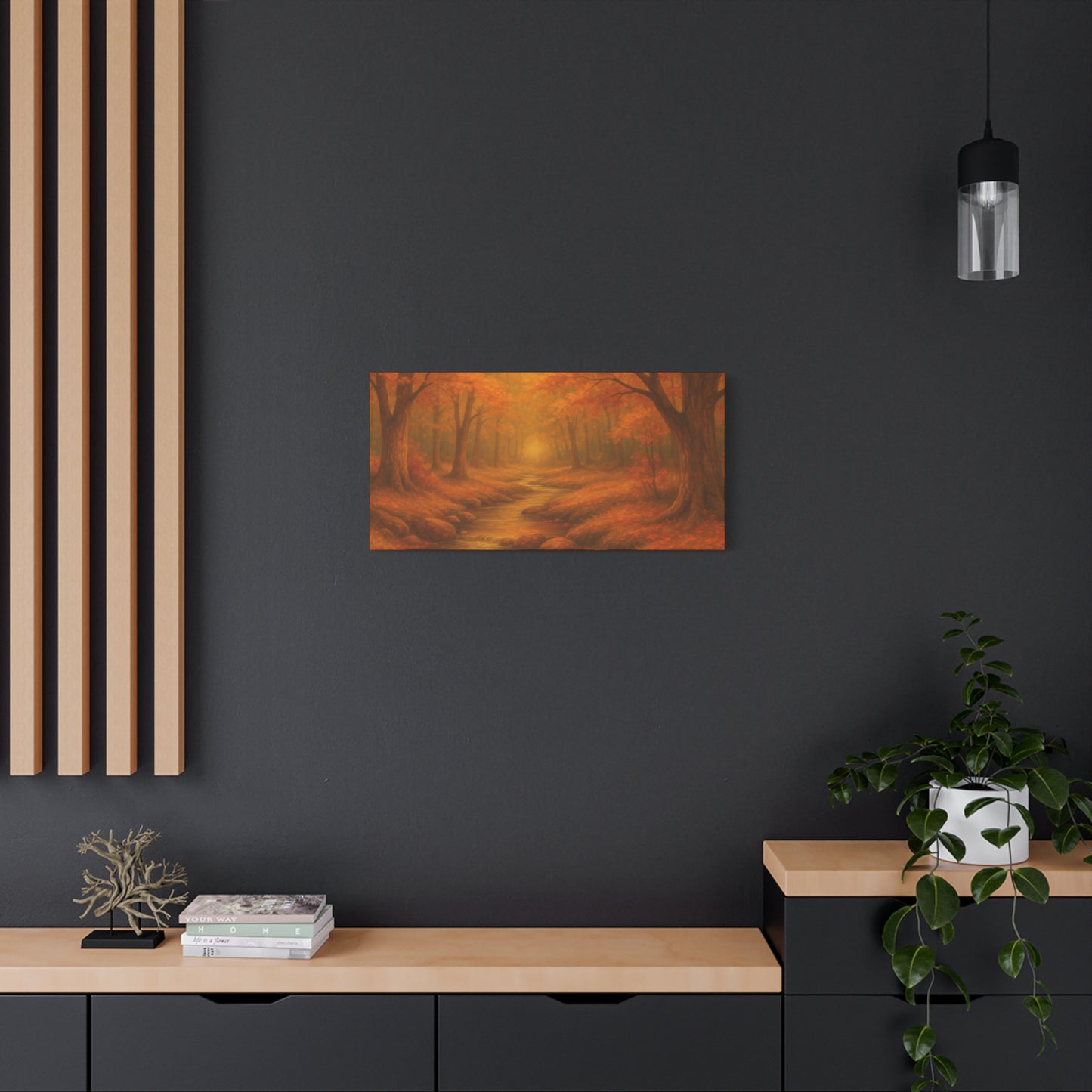 Autumn Landscape Canvas Print, Cozy Home Decor, Fall Wall Art, Nature Inspired Gift, Thanksgiving Decoration
