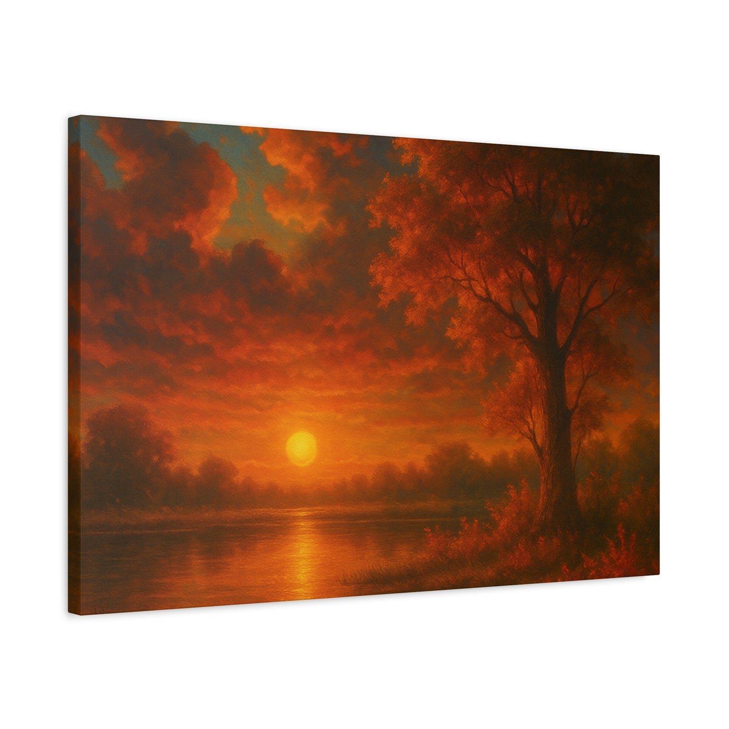 Serene Sunset Canvas Wall Art, Nature Decor, Home Aesthetic, Gift for Art Lovers, Inspiring Wall Hanging, Living Room Decoration