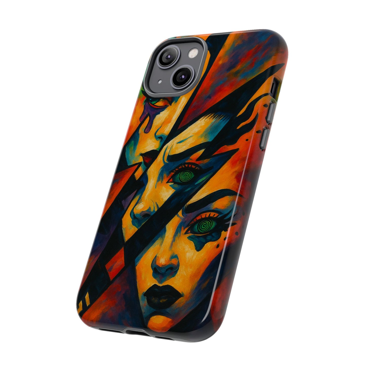Vibrant Phone Case with Edgy Art, Tough Cases for Trendsetters, Unique Gift for Art Lovers, Colorful Phone Accessory, Protection and Style