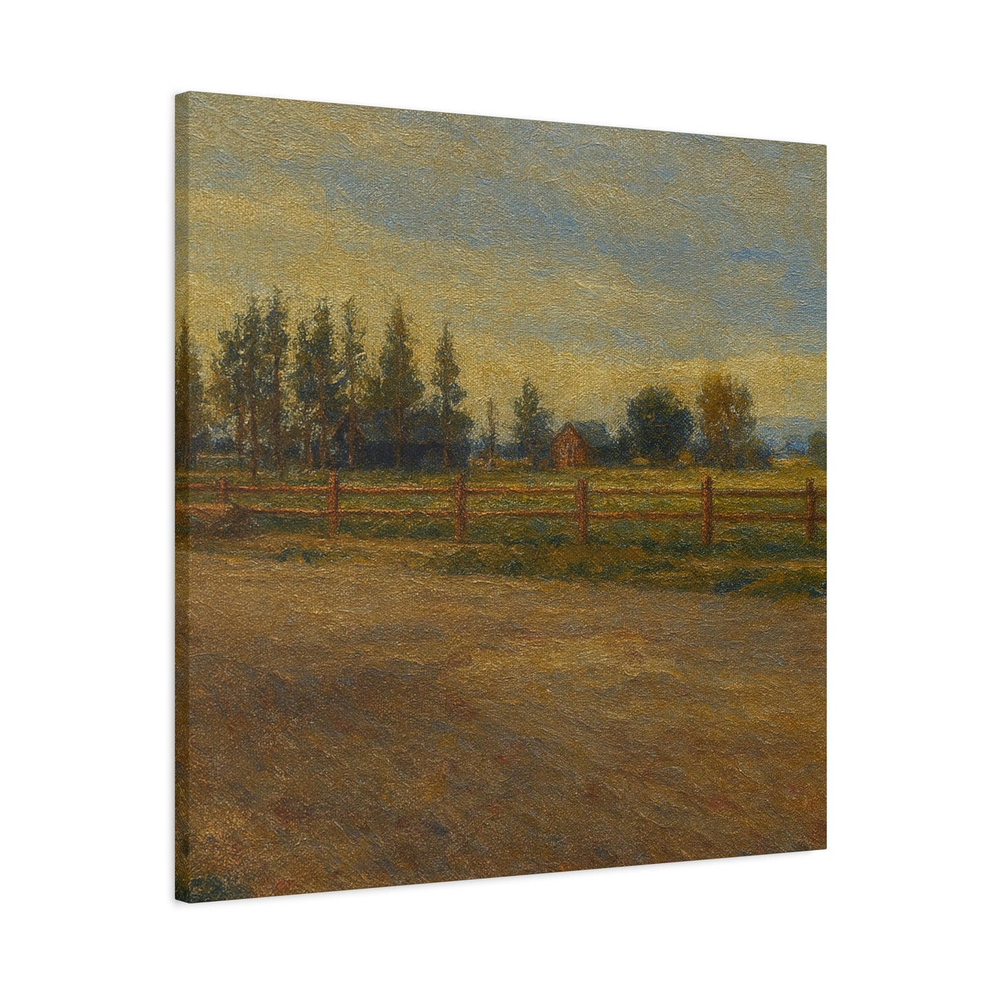 Rustic Landscape Canvas Print, Home Decor, Art for Living Room, Farmhouse Style, Gift for Art Lovers