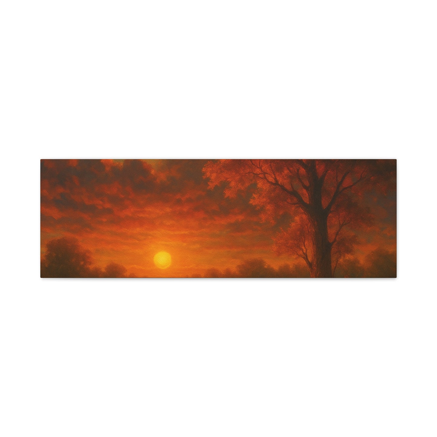 Serene Sunset Canvas Wall Art, Nature Decor, Home Aesthetic, Gift for Art Lovers, Inspiring Wall Hanging, Living Room Decoration