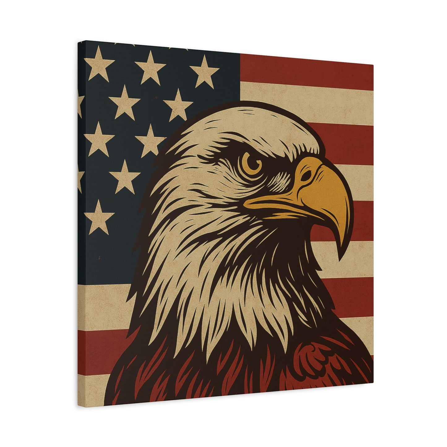 American Pride – Bald Eagle Canvas Art