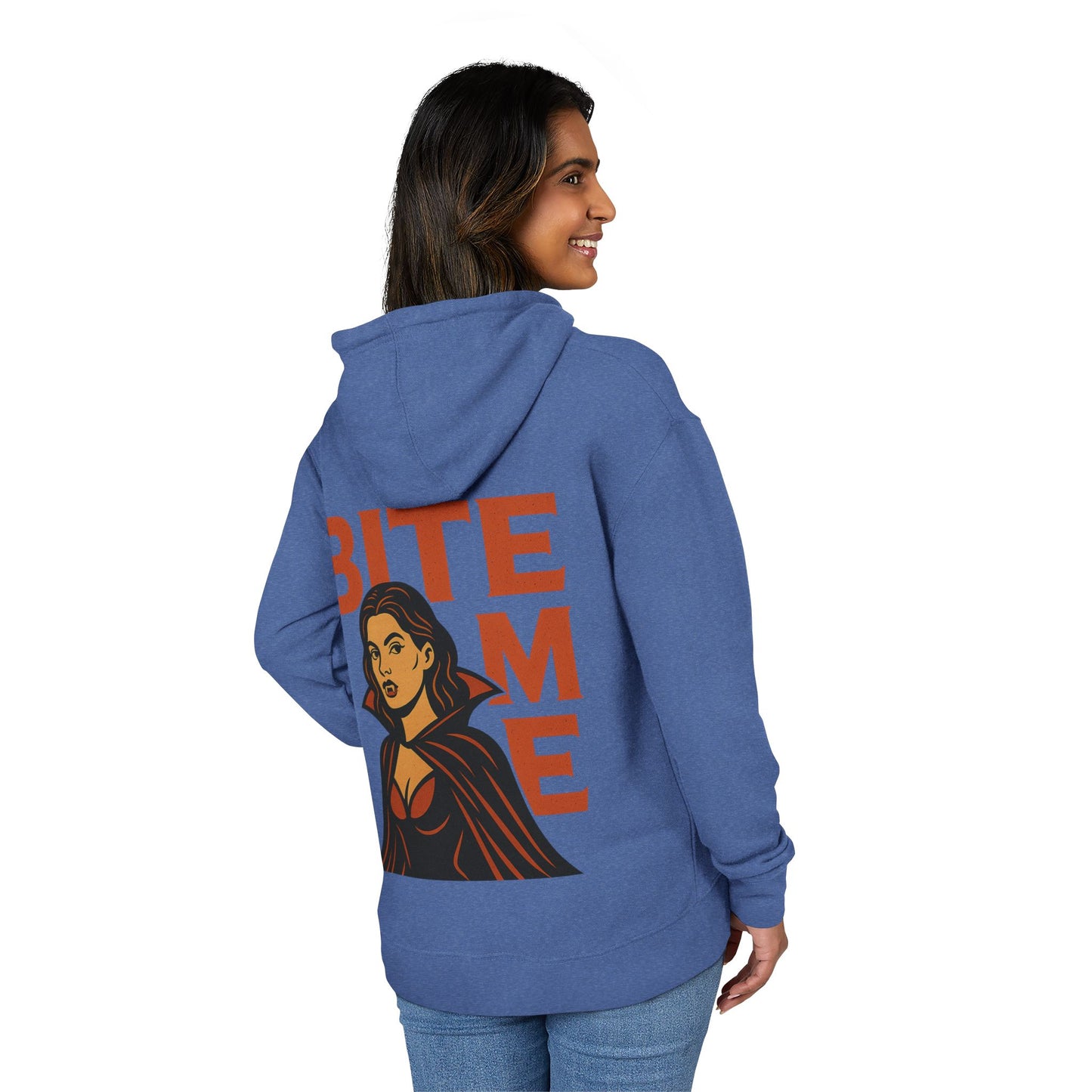 Vampire Bite Me Hoodie, Unisex Halloween Sweatshirt, Spooky Season Apparel, Gothic Fashion, Unique Gift for Vampires