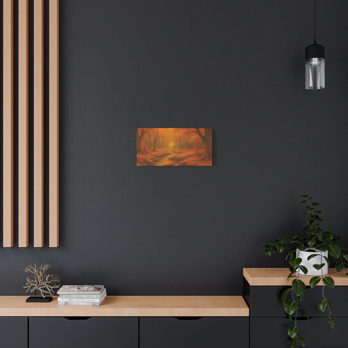 Autumn Landscape Canvas Print, Cozy Home Decor, Fall Wall Art, Nature Inspired Gift, Thanksgiving Decoration