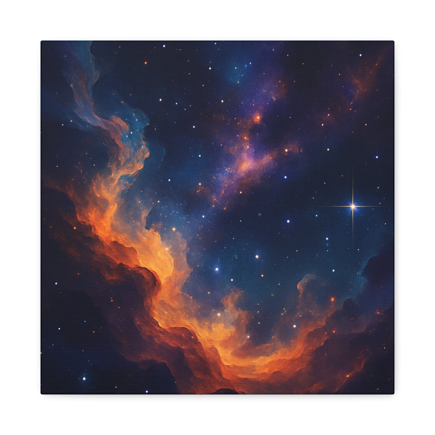 Stellar Flame – Nebula Canvas Art